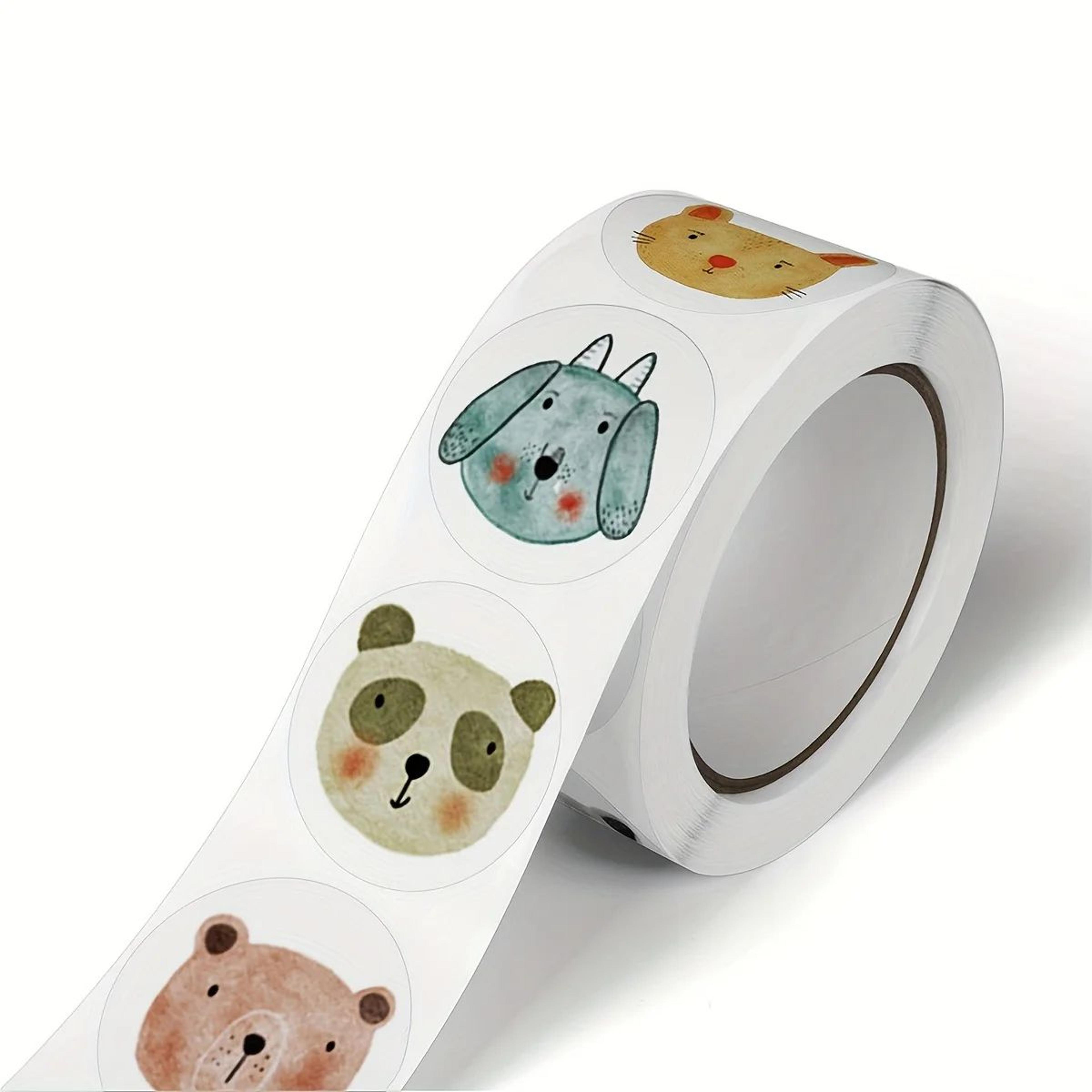 teacher praise sticker roll 500pcs cute animal reward labels for kids and classrooms