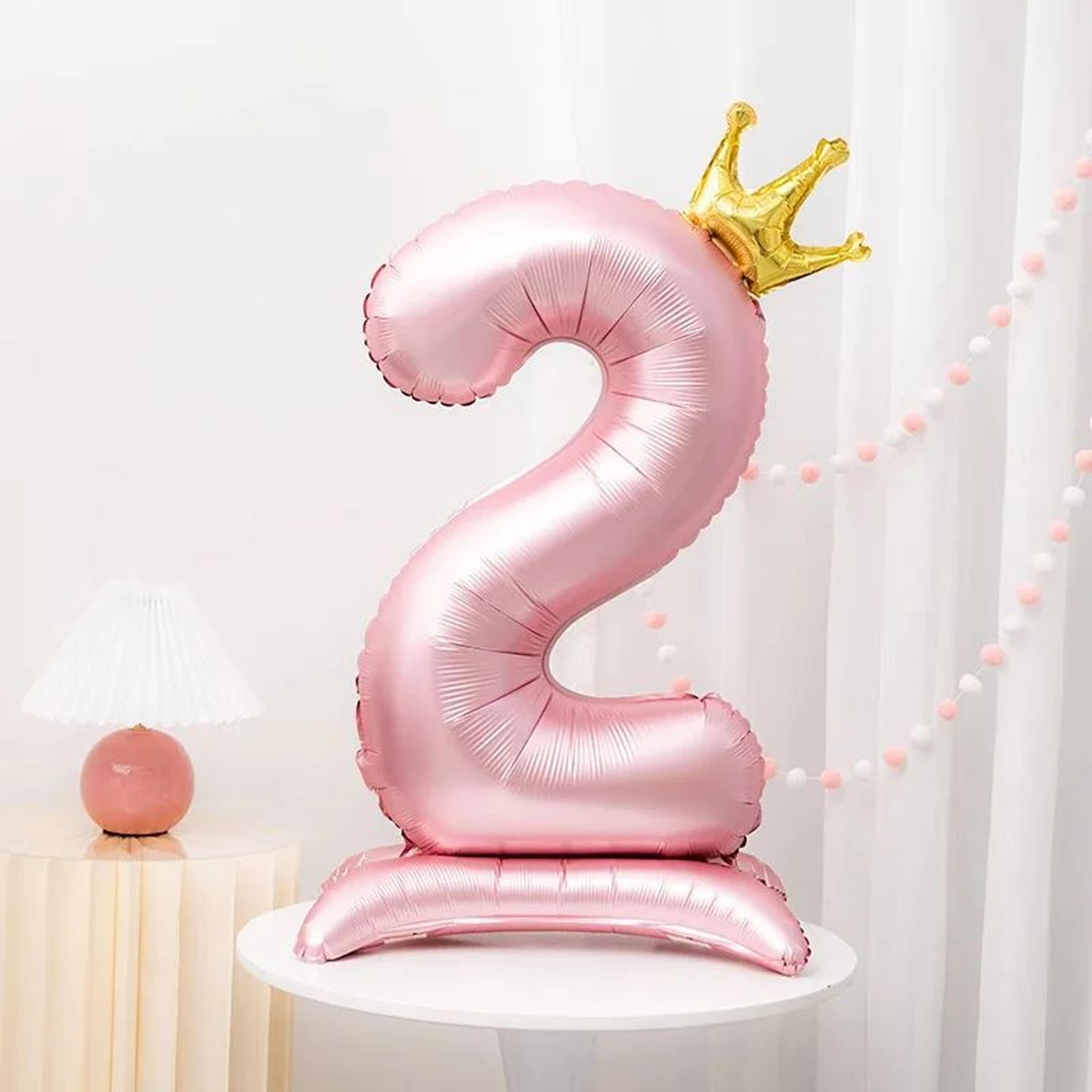 42Inch Princess Crown Number Balloon  Pink Foil Birthday Party Decor 8