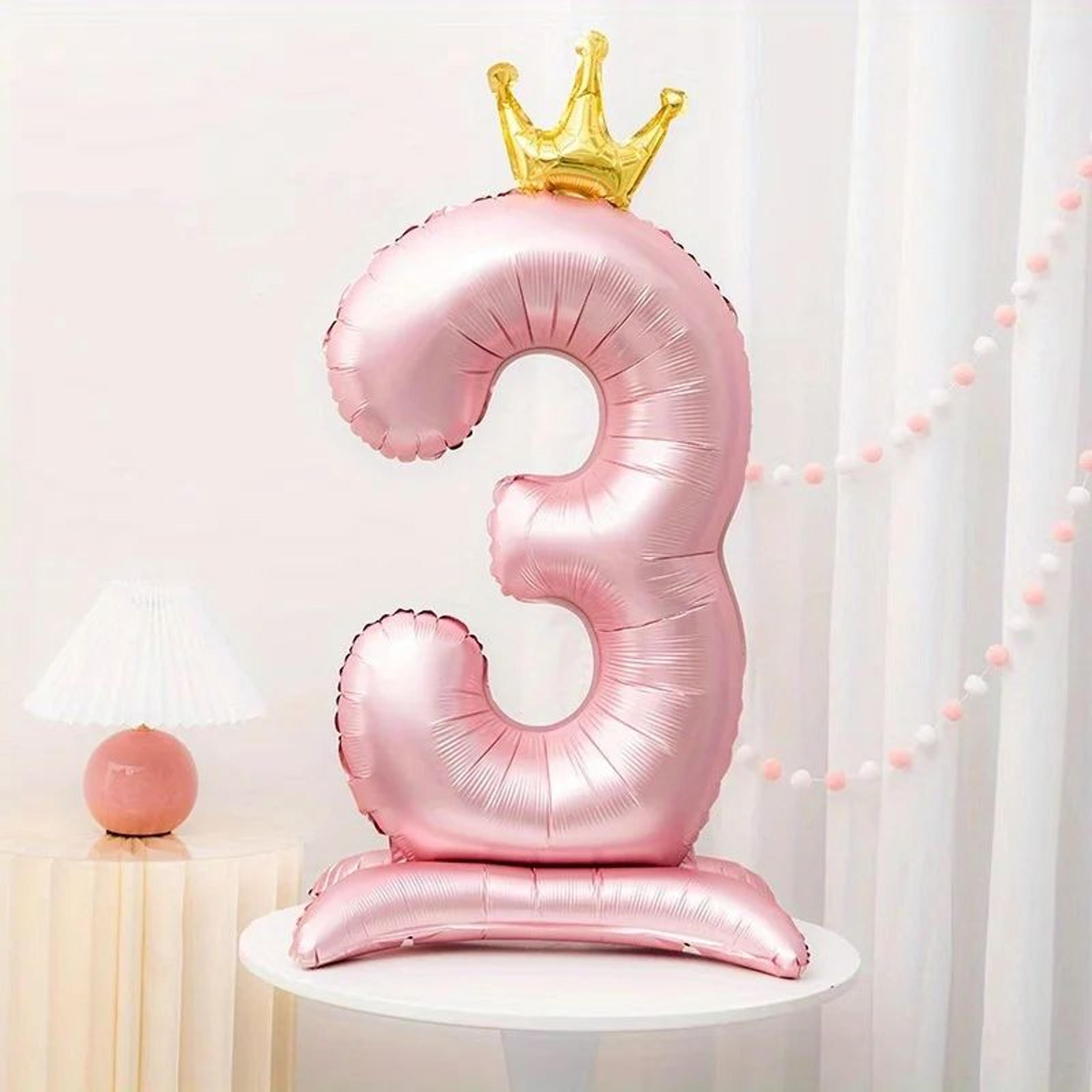 42Inch Princess Crown Number Balloon  Pink Foil Birthday Party Decor 9