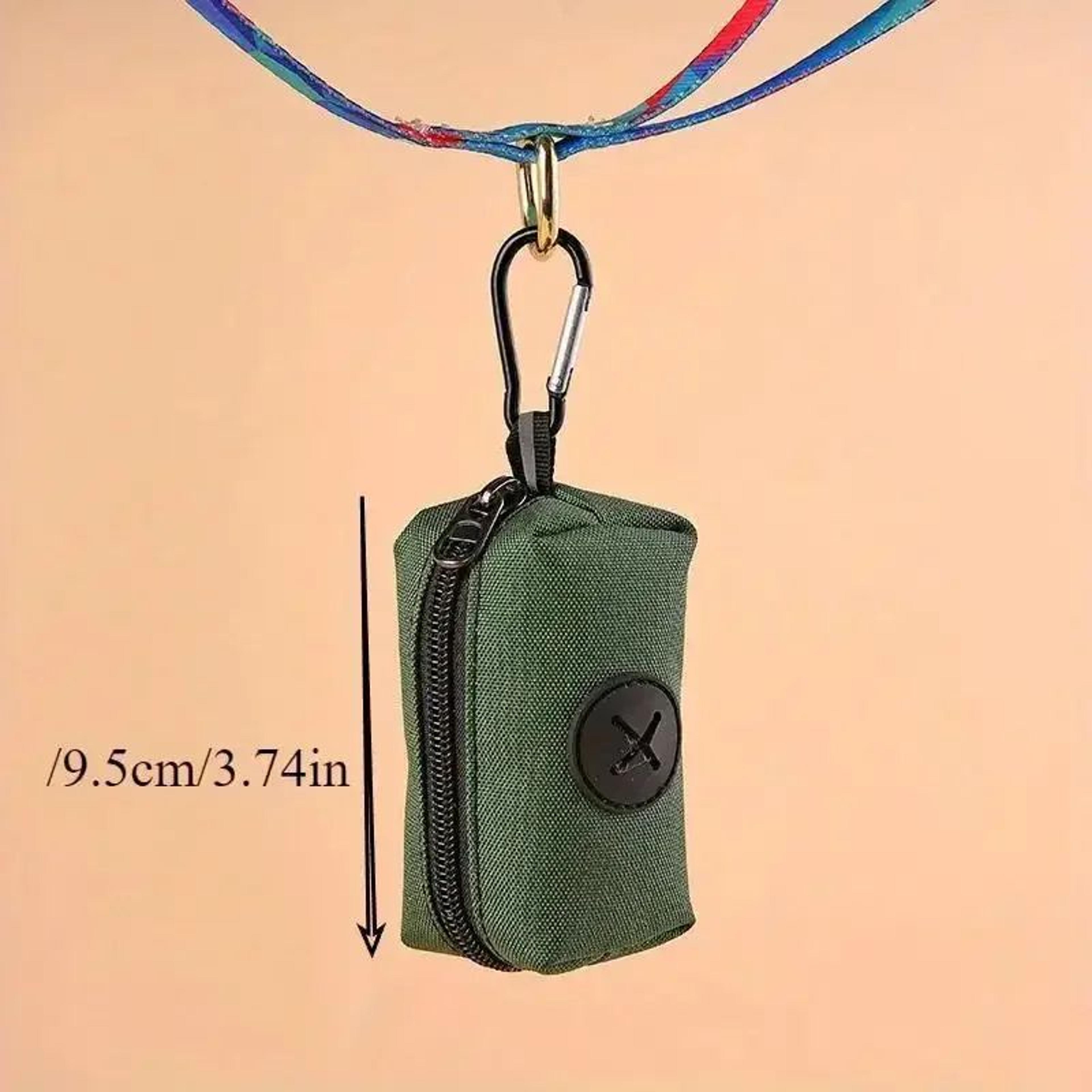Canvas Dog Poop Bag Holder With Carabiner Clip  Durable Poop Bag Dispenser For OntheGo Walks 5