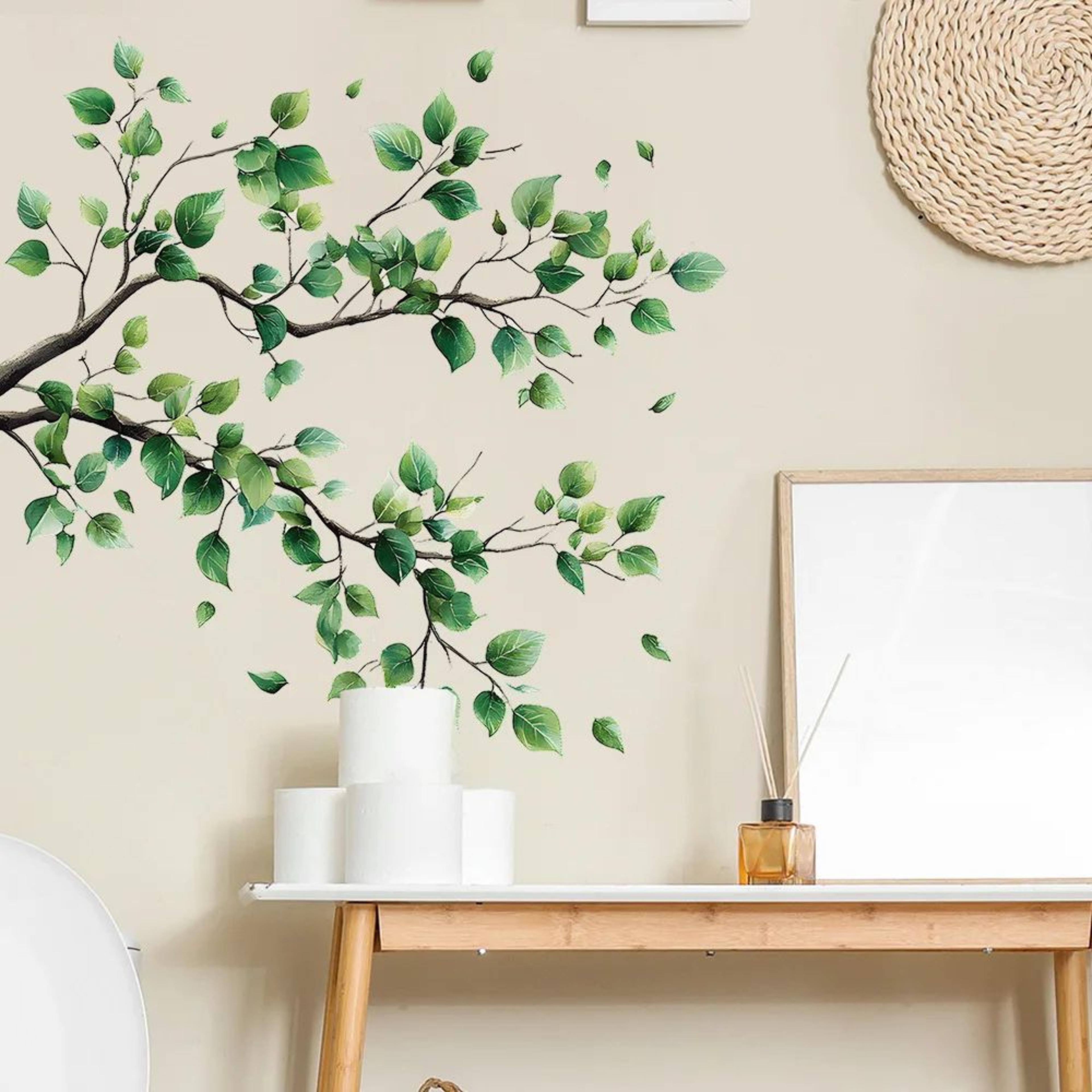 Elegant Botanical Branch  Leaf Wall Decals  Removable Nature Wall Decor Stickers For Home  Office 4