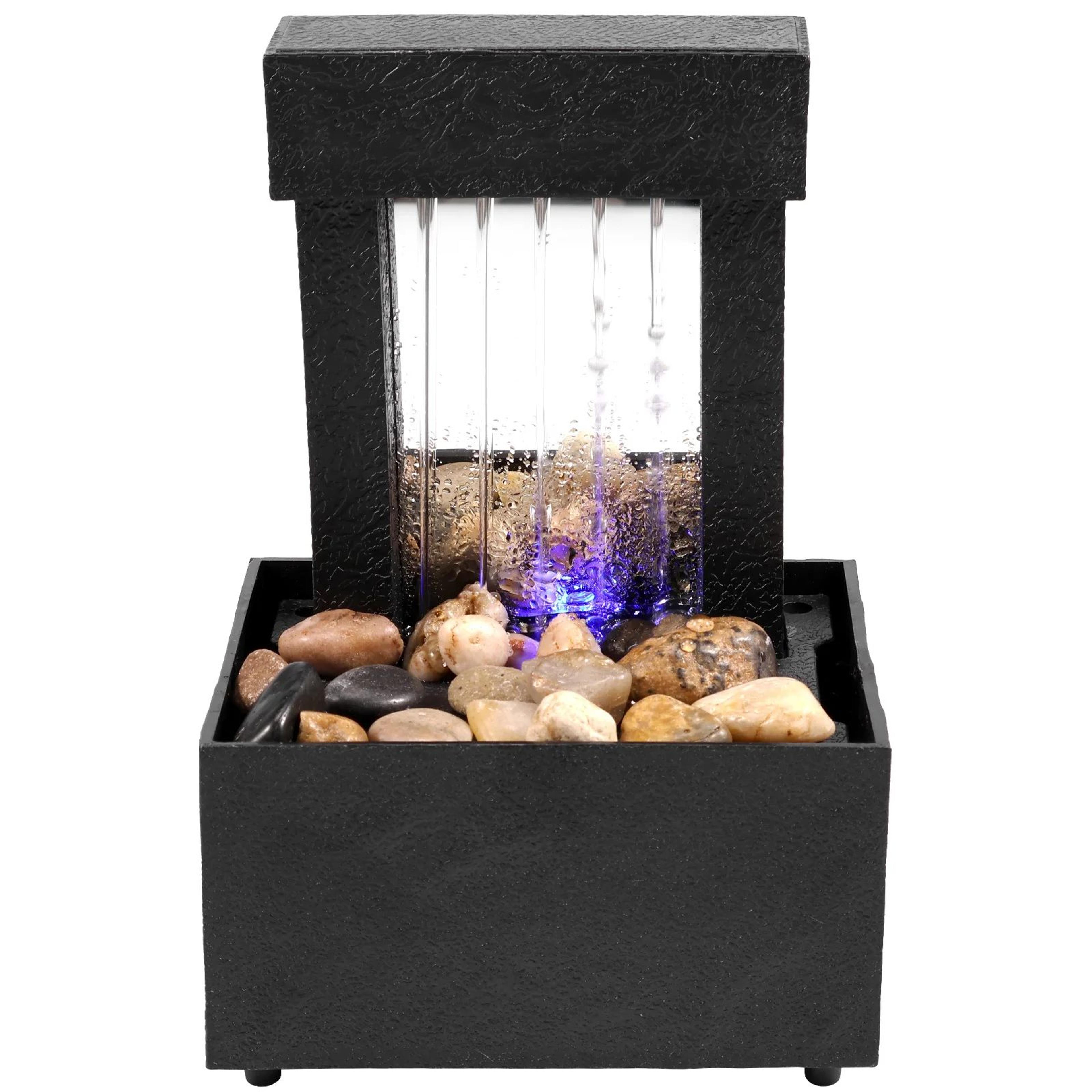 TranquilFlow Indoor Waterfall Fountain  Zen Desktop Fountain With Soft Lights  Relaxing Water Featu 11