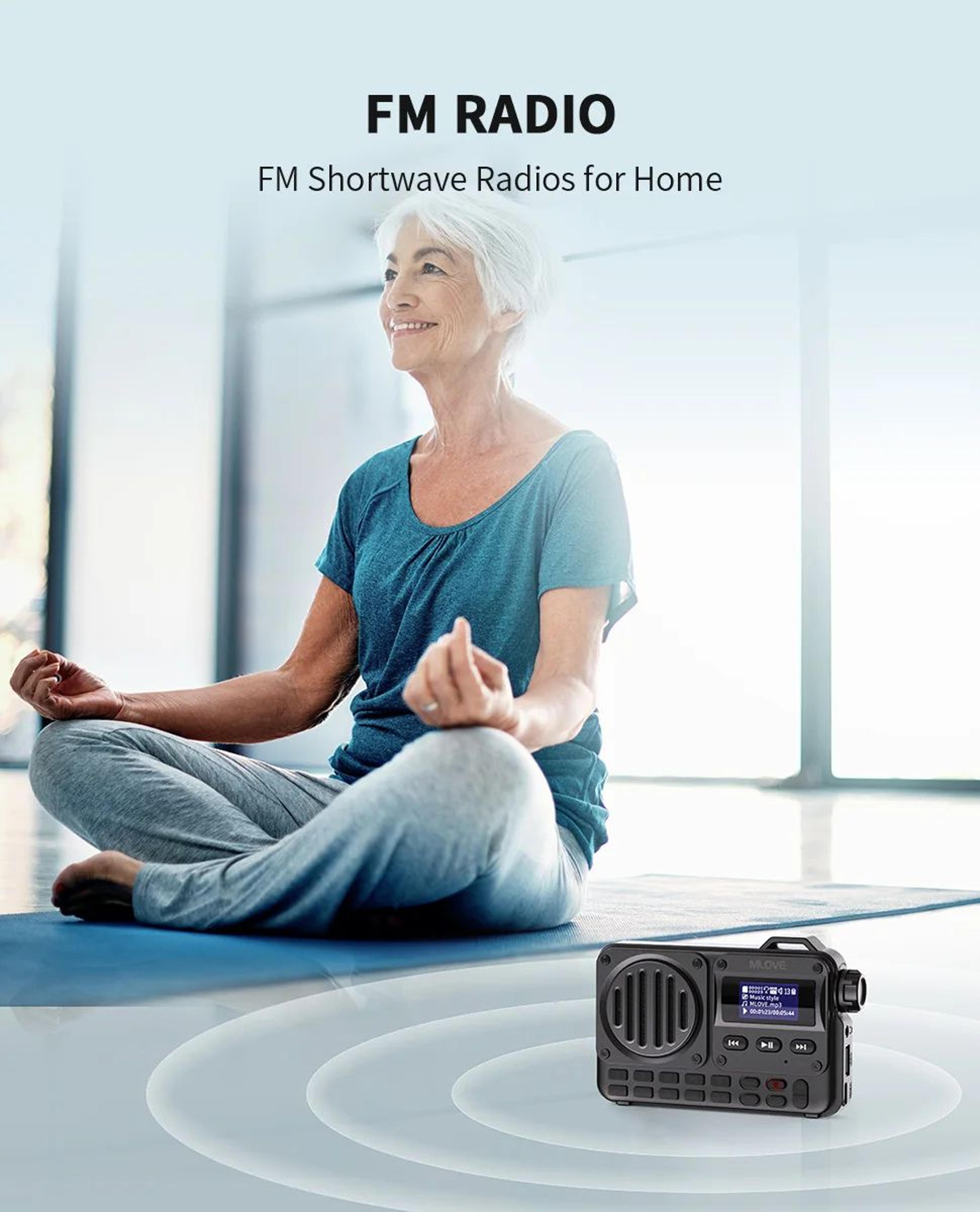 MLOVE BV800 UltraVersatile Portable Bluetooth Speaker With FM Radio  LCD Display 7