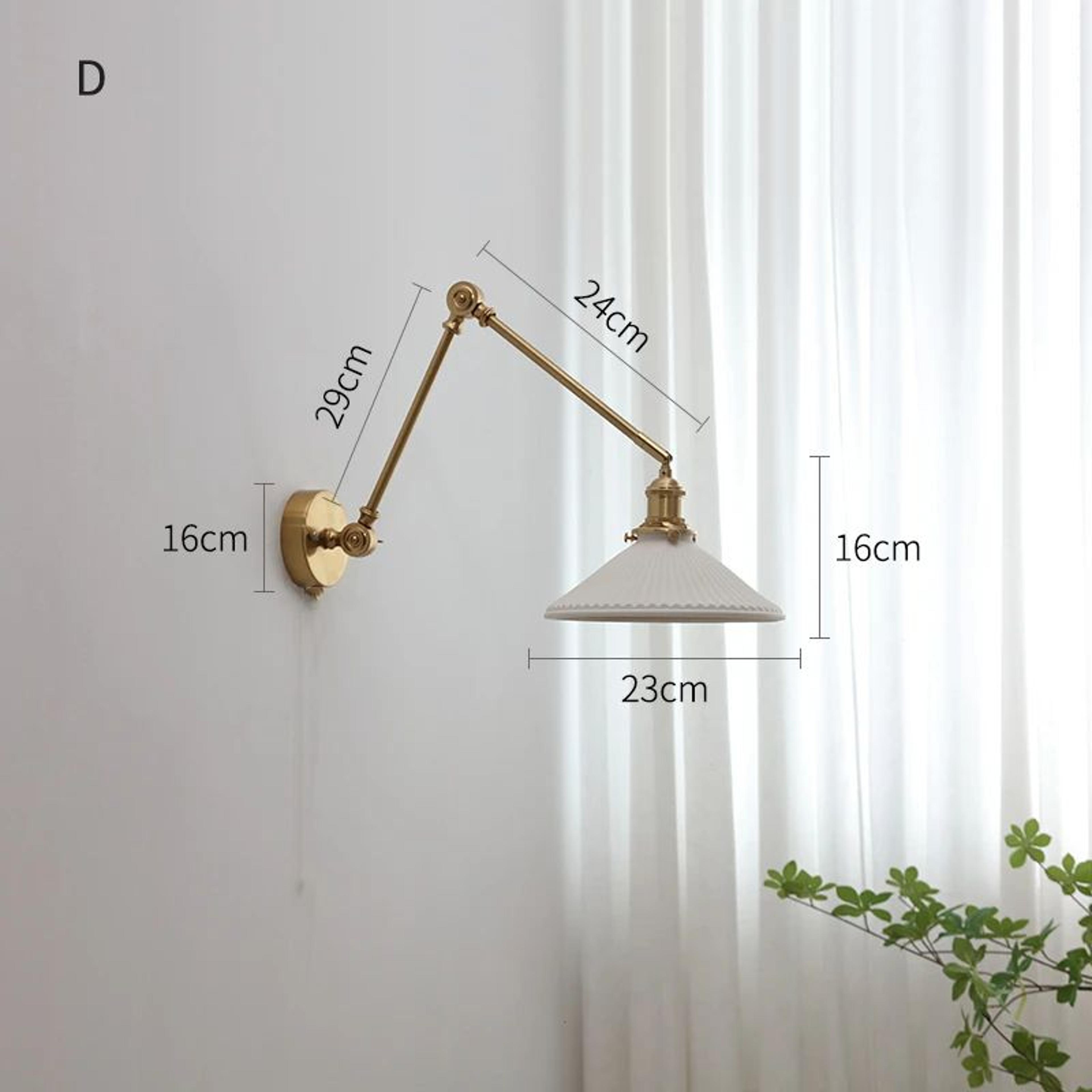 IWHD Nordic Ceramic LED Wall Lamp  Modern Pull Chain LED Wall Sconce 4W Max 100W For Bedroom  Bathr 10