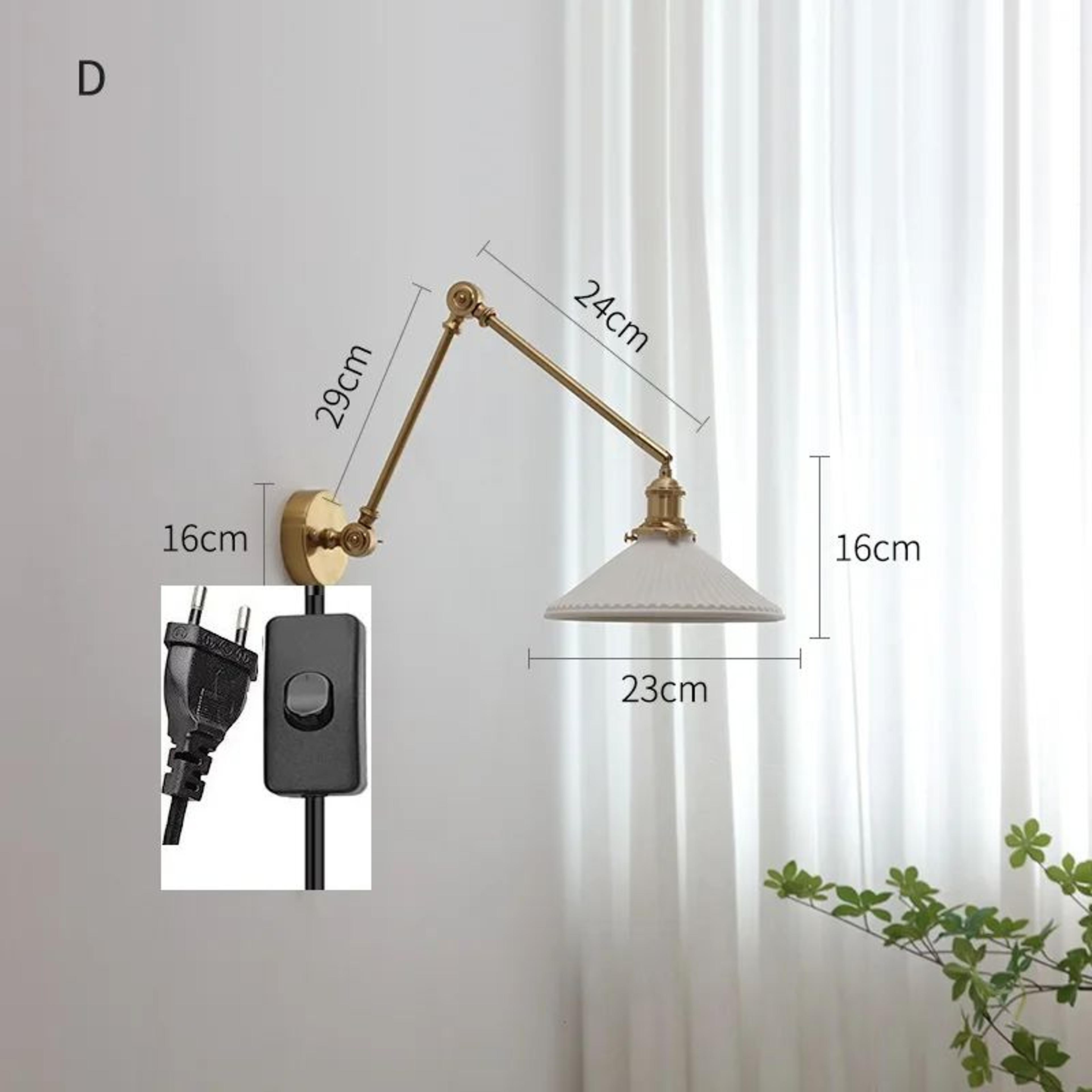 IWHD Nordic Ceramic LED Wall Lamp  Modern Pull Chain LED Wall Sconce 4W Max 100W For Bedroom  Bathr 11