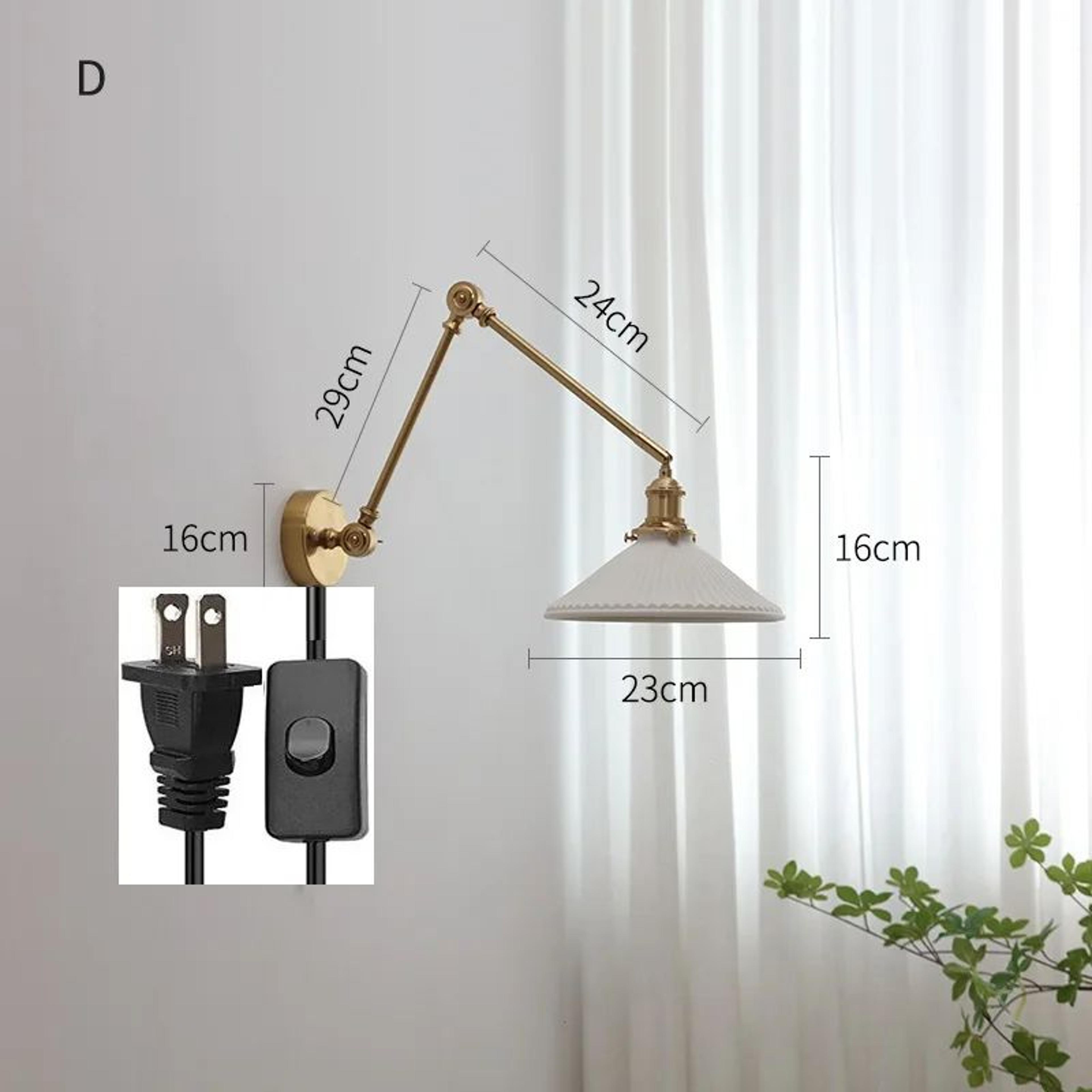 IWHD Nordic Ceramic LED Wall Lamp  Modern Pull Chain LED Wall Sconce 4W Max 100W For Bedroom  Bathr 12