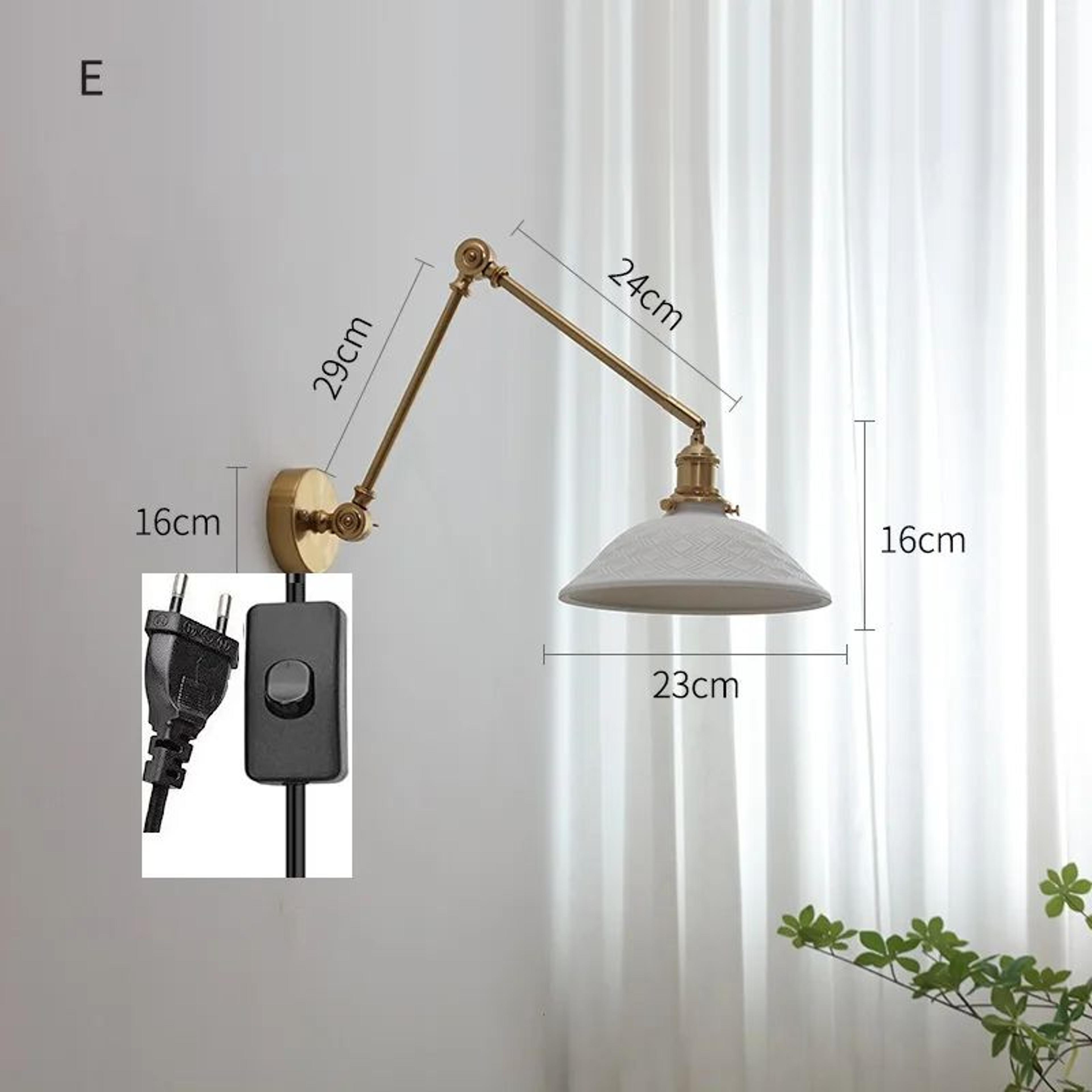 IWHD Nordic Ceramic LED Wall Lamp  Modern Pull Chain LED Wall Sconce 4W Max 100W For Bedroom  Bathr 14