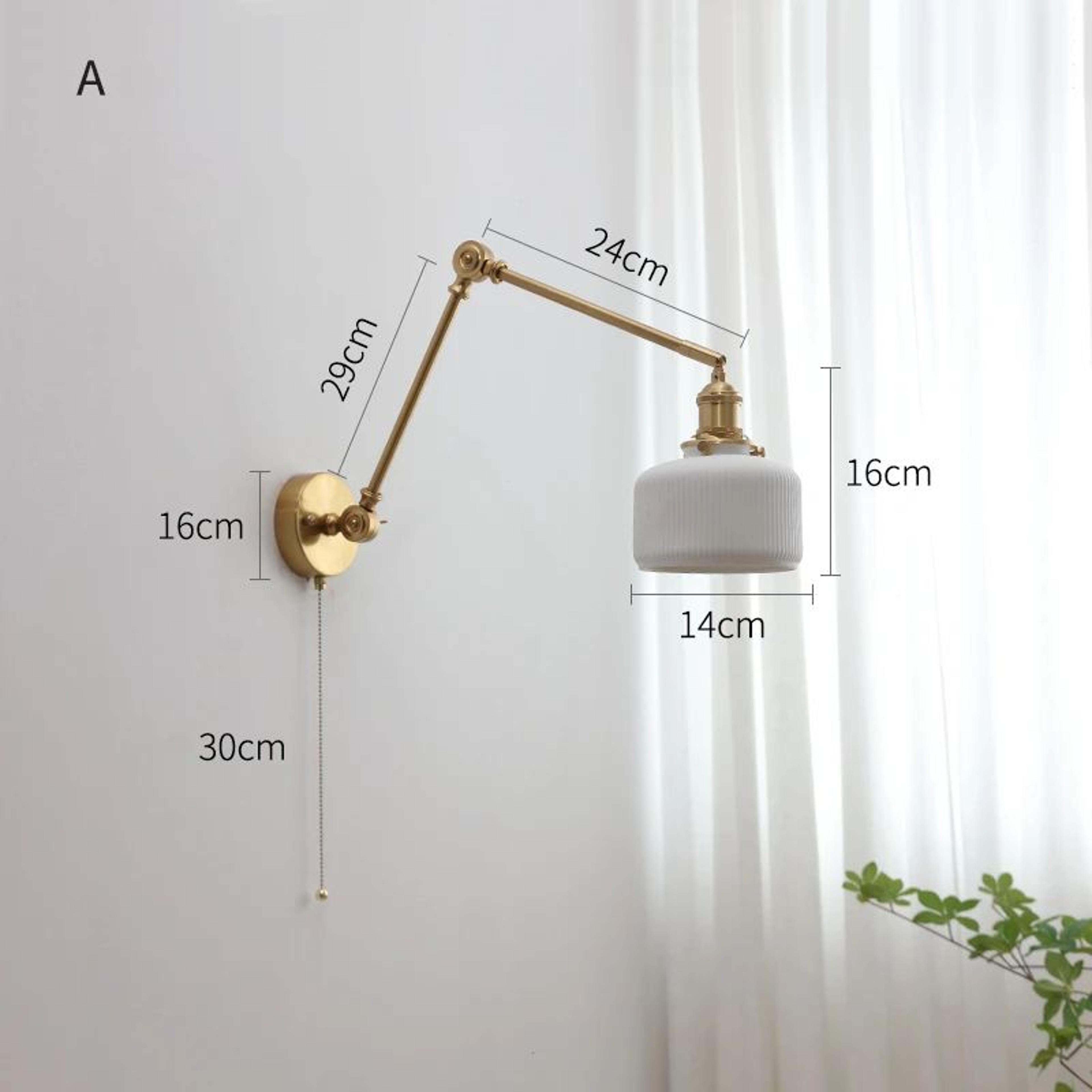 IWHD Nordic Ceramic LED Wall Lamp  Modern Pull Chain LED Wall Sconce 4W Max 100W For Bedroom  Bathr 5