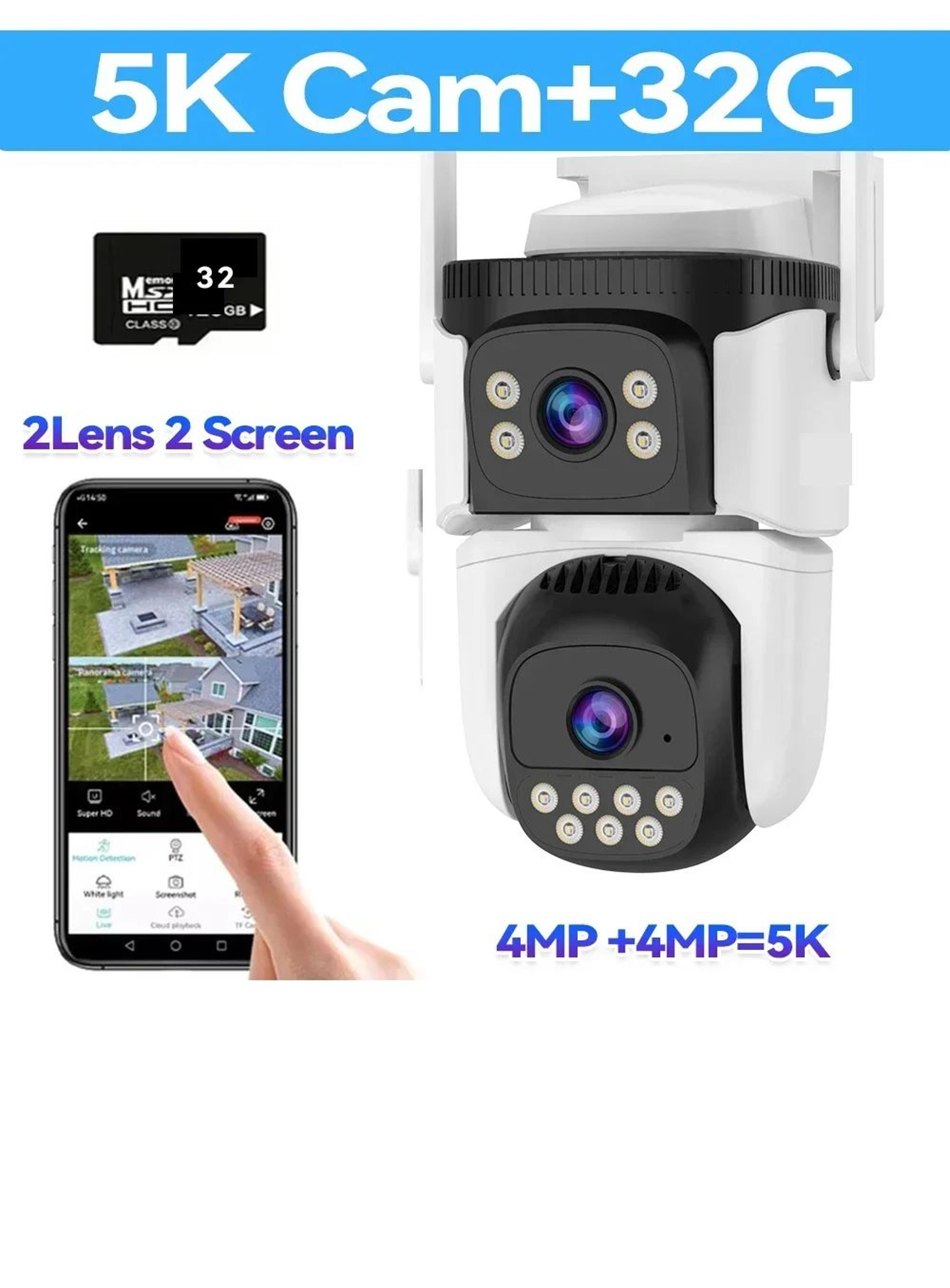 UltraGuard 10K UHD Outdoor WiFi6 PTZ Surveillance Camera  20MP Outdoor WiFi6 Security Camera With 1 7