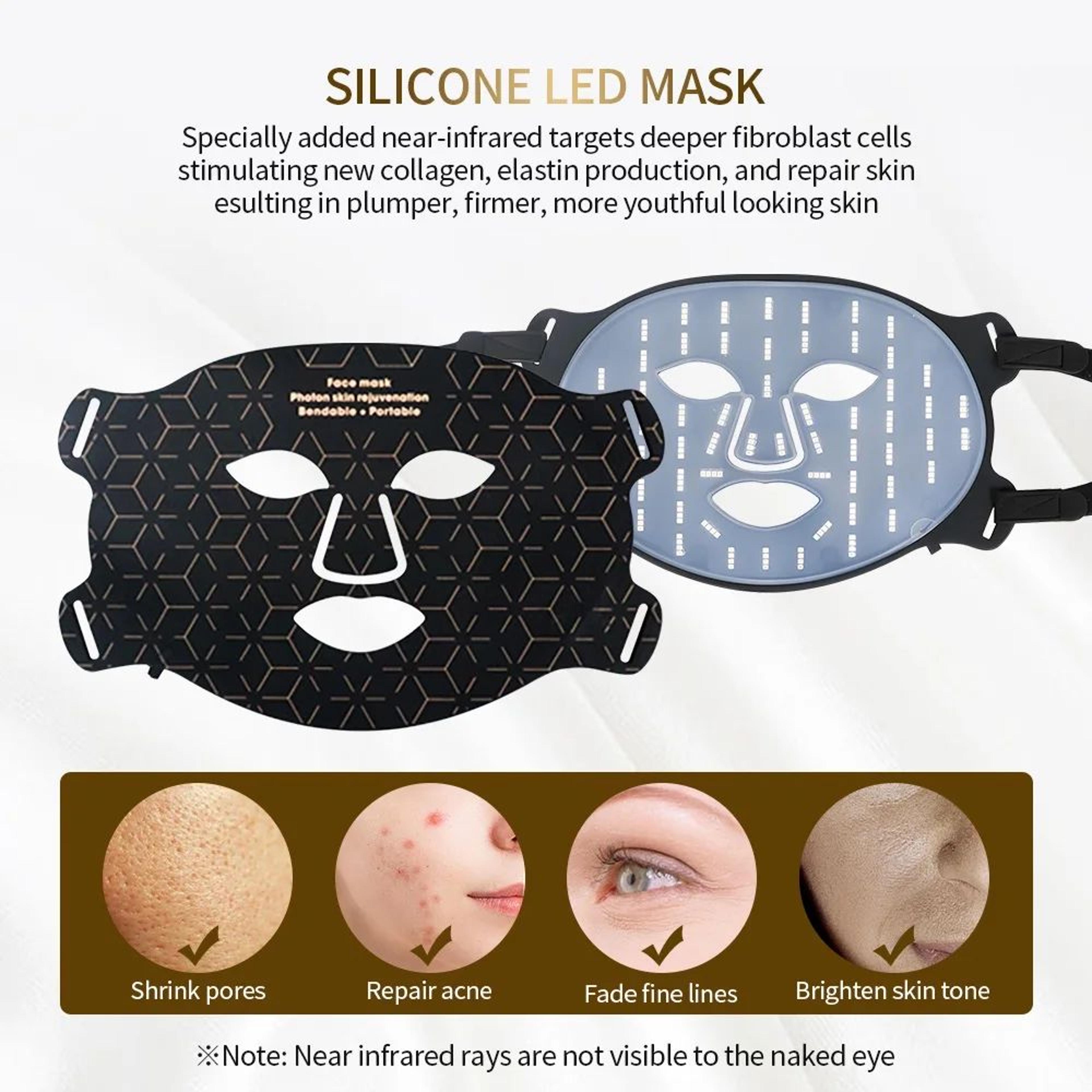 Advanced LED Phototherapy Facial  Neck Rejuvenation Mask  240LED Infrared Skin Renewal Technology 2