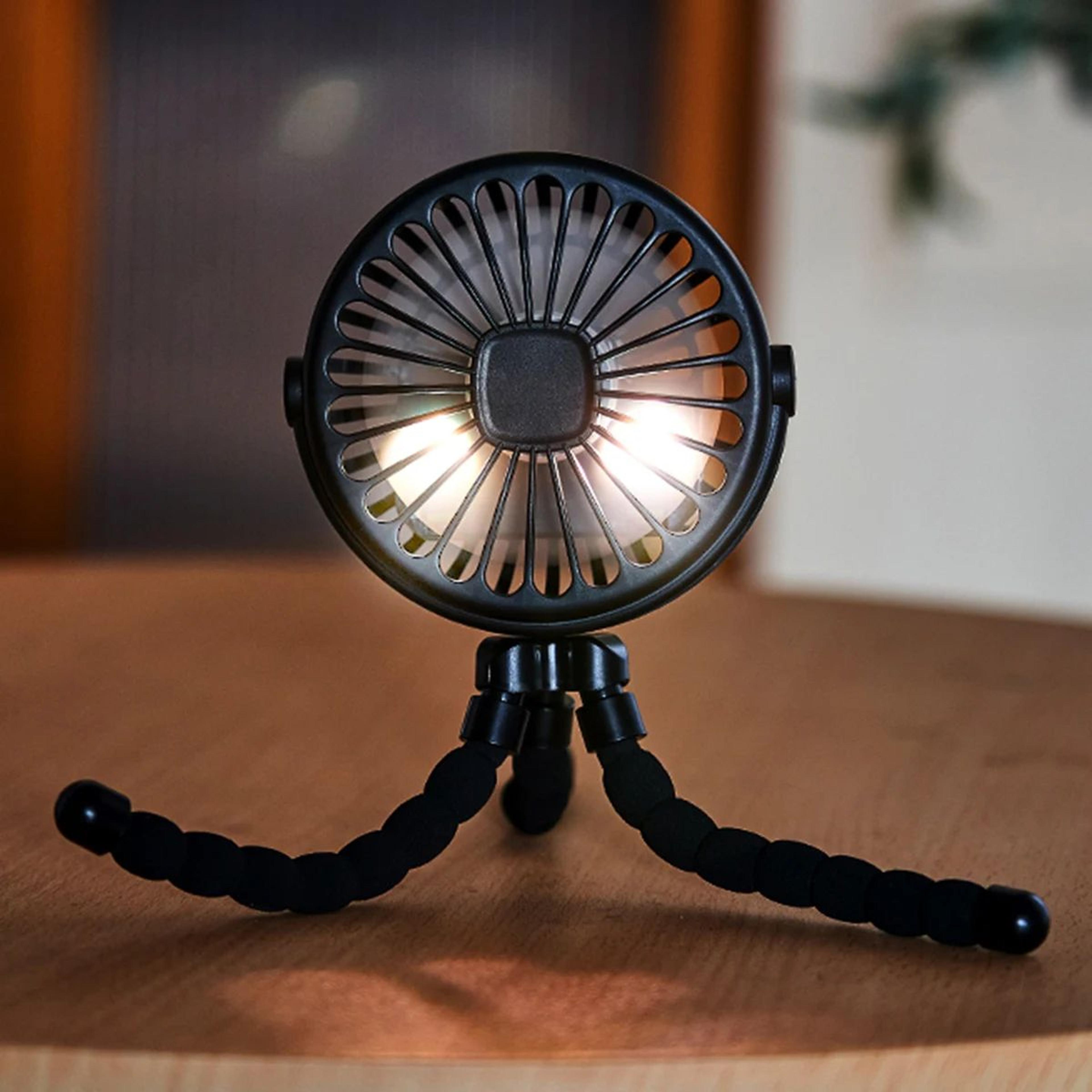 Octopus Handheld Fan  Rechargeable Mini Fan With Night Light  4Mode StandHang Design 1