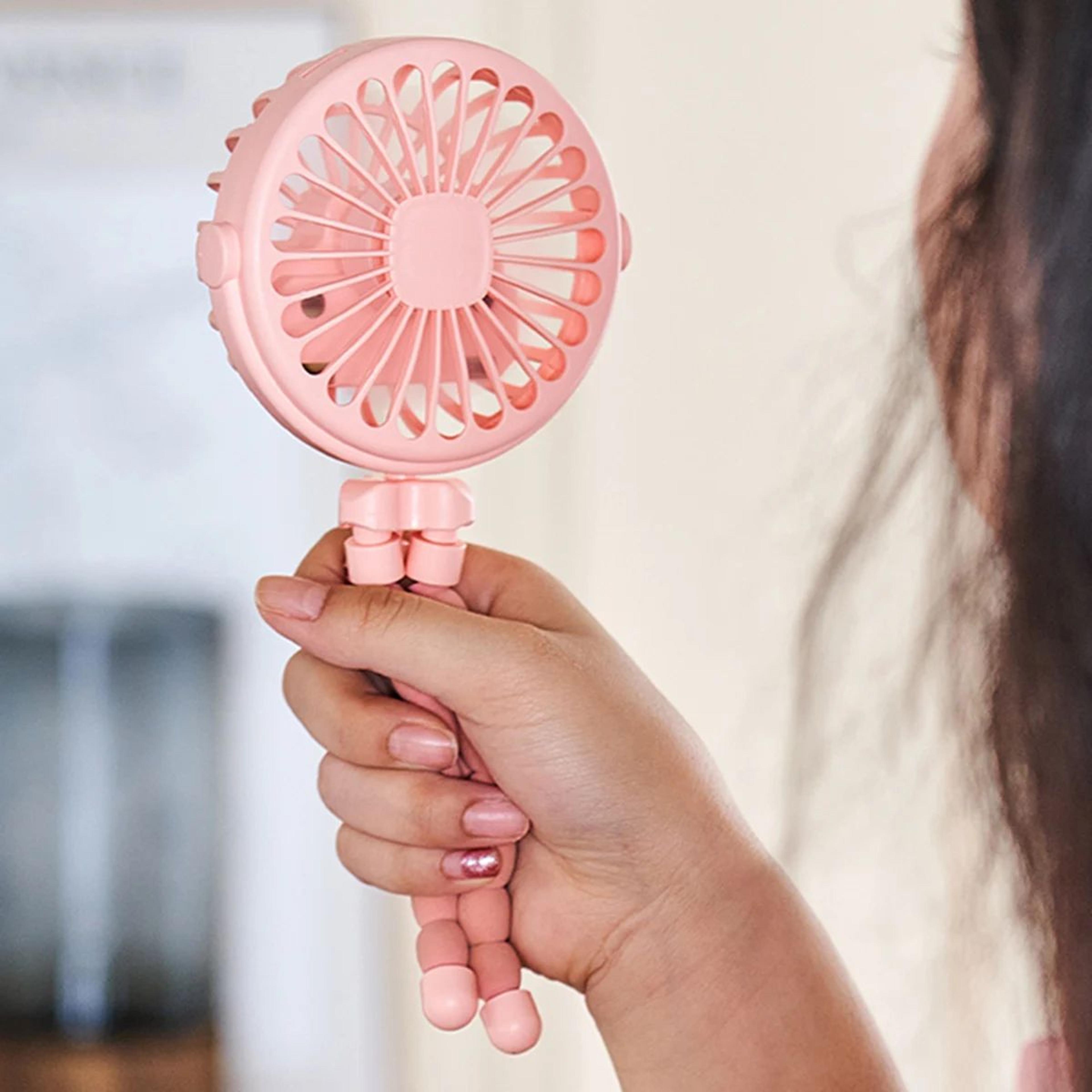 Octopus Handheld Fan  Rechargeable Mini Fan With Night Light  4Mode StandHang Design 6