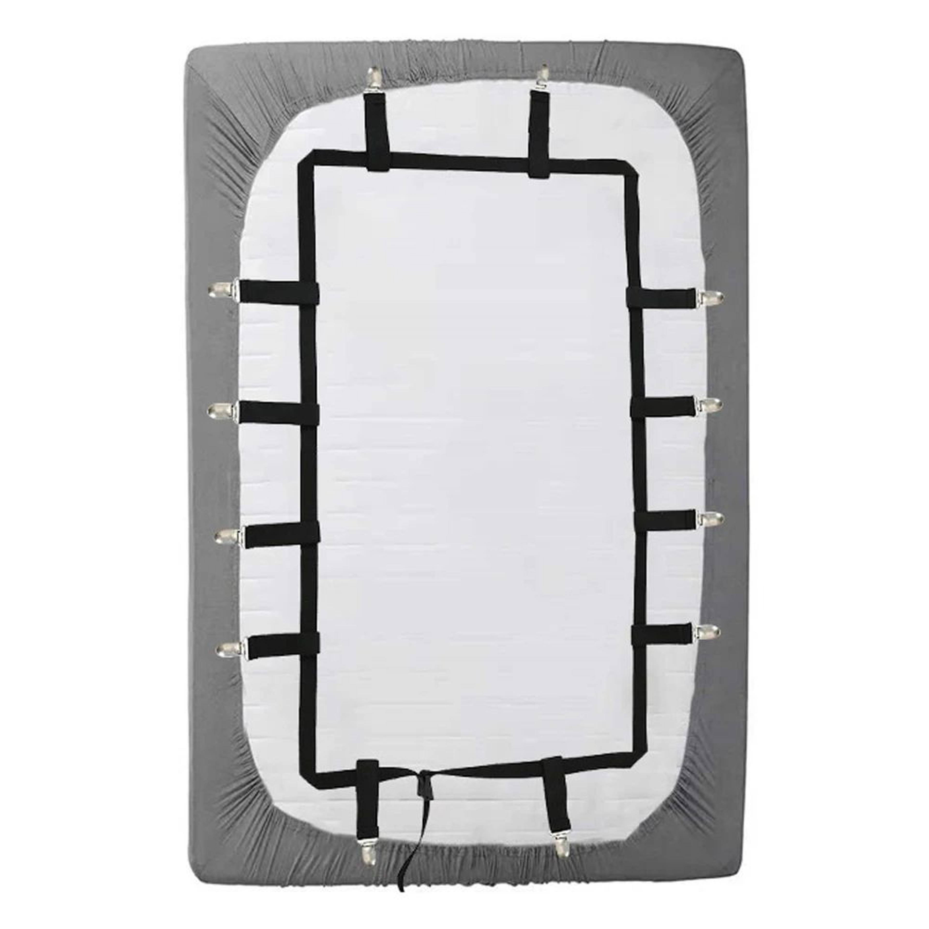 Adjustable Bed Sheet Holders Set With Fitted Sheet Straps And Sheet Corner Clips 4