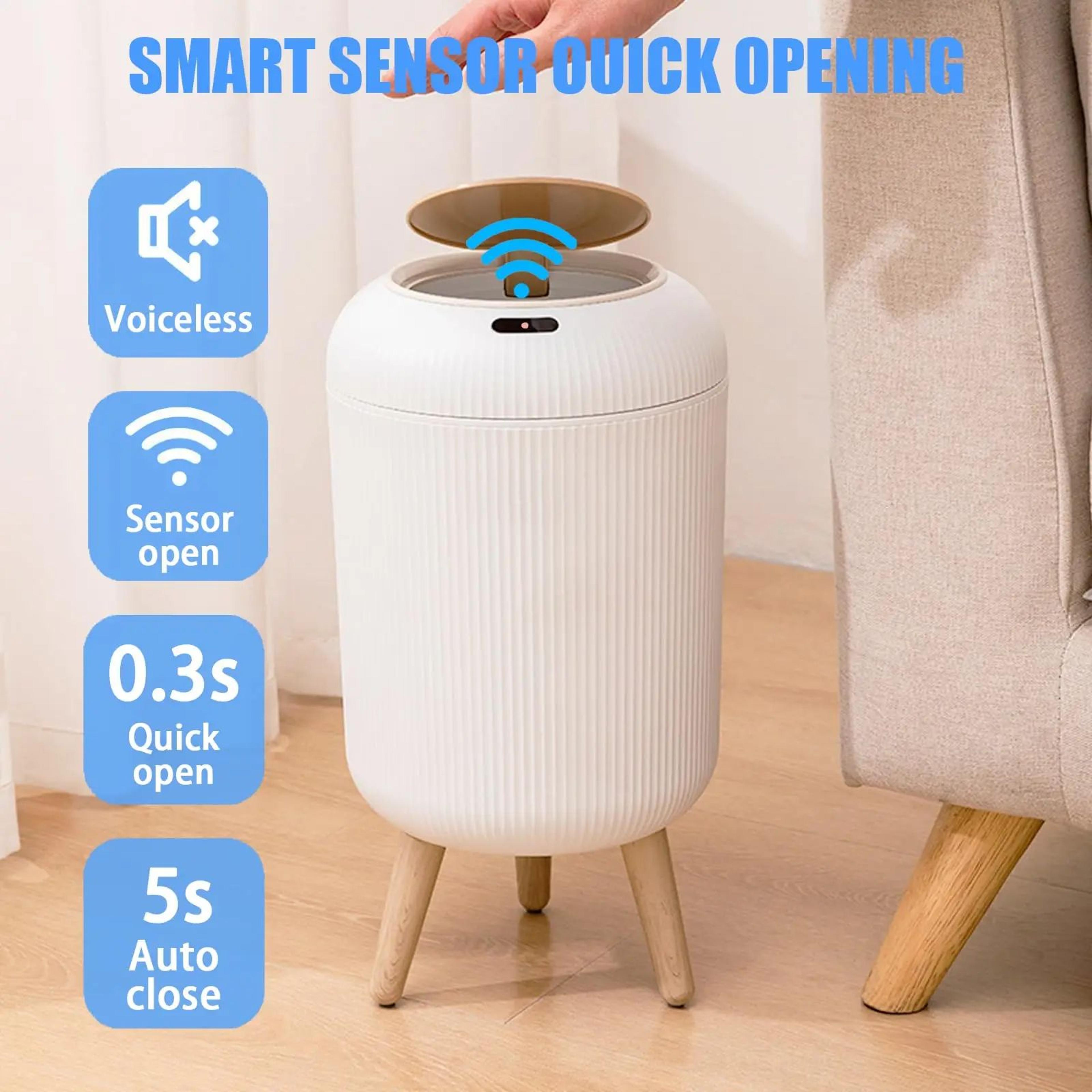 SmartSeal 10L Motion Sensor Trash Can With Lid For Bedroom Bathroom  Kitchen 2