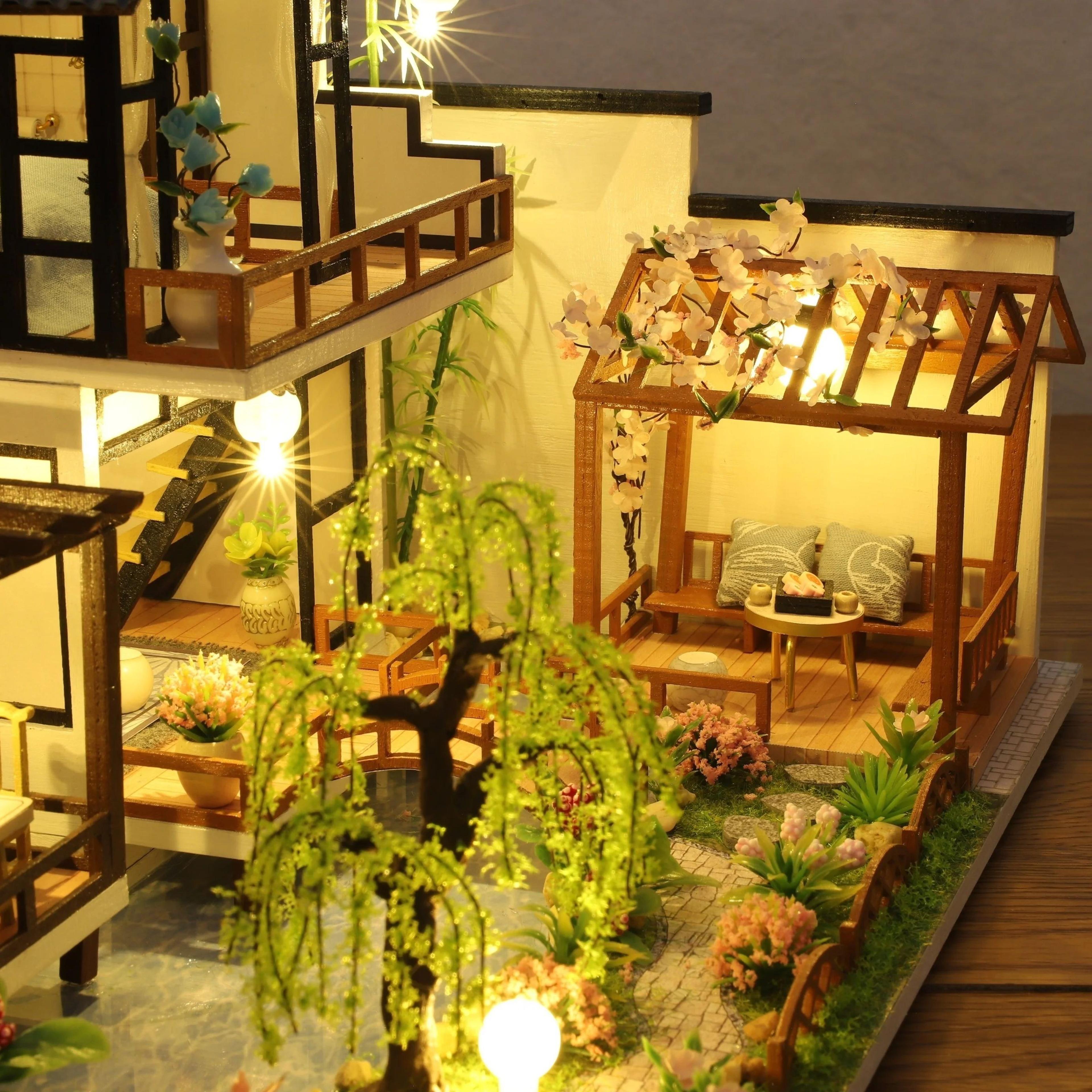 Enchanted DIY Wooden Doll House 3D Puzzle Kit For Adults  Teens 4