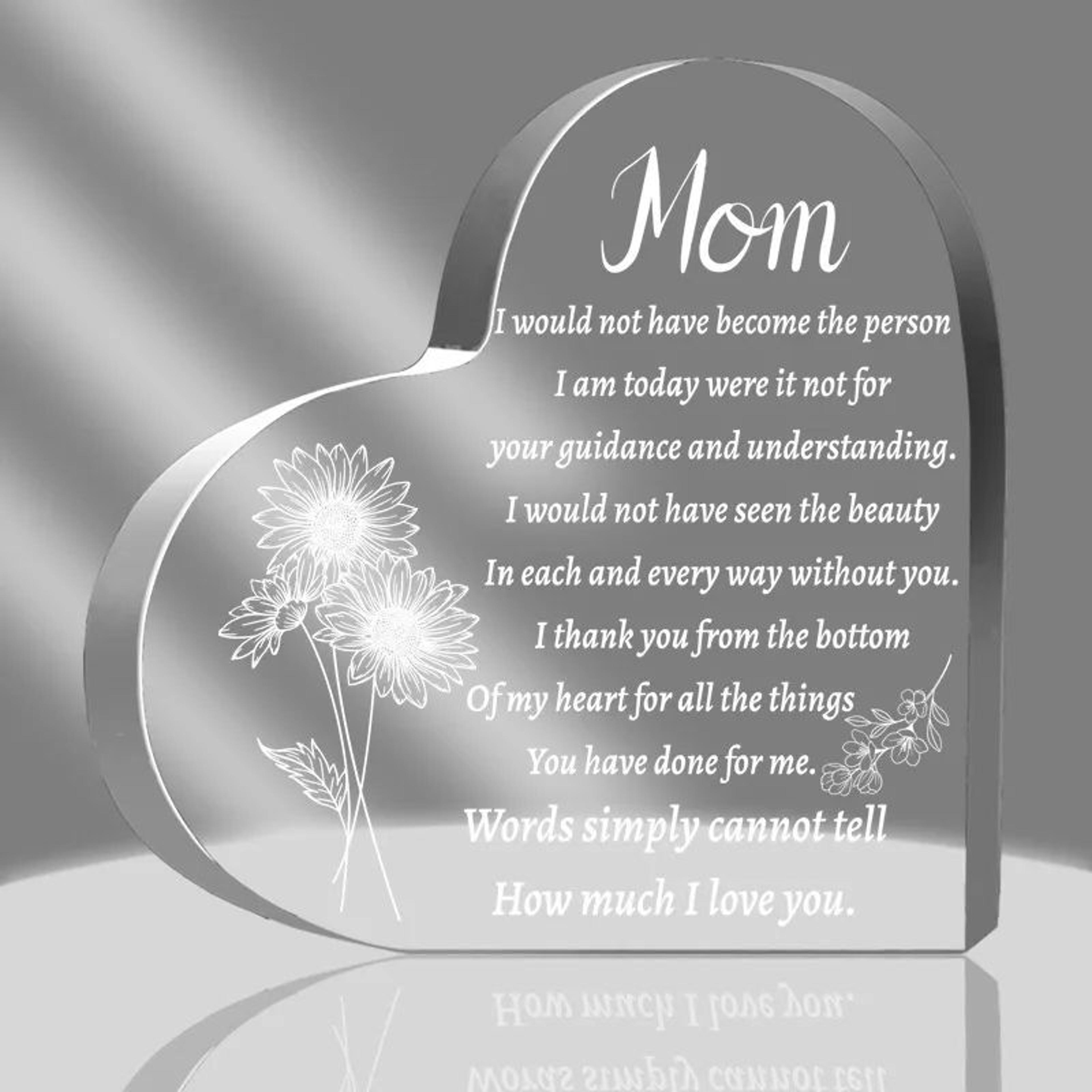 acrylic puzzle plaque for mom -heartfelt desk decor, mom birthday gift from son or daughter