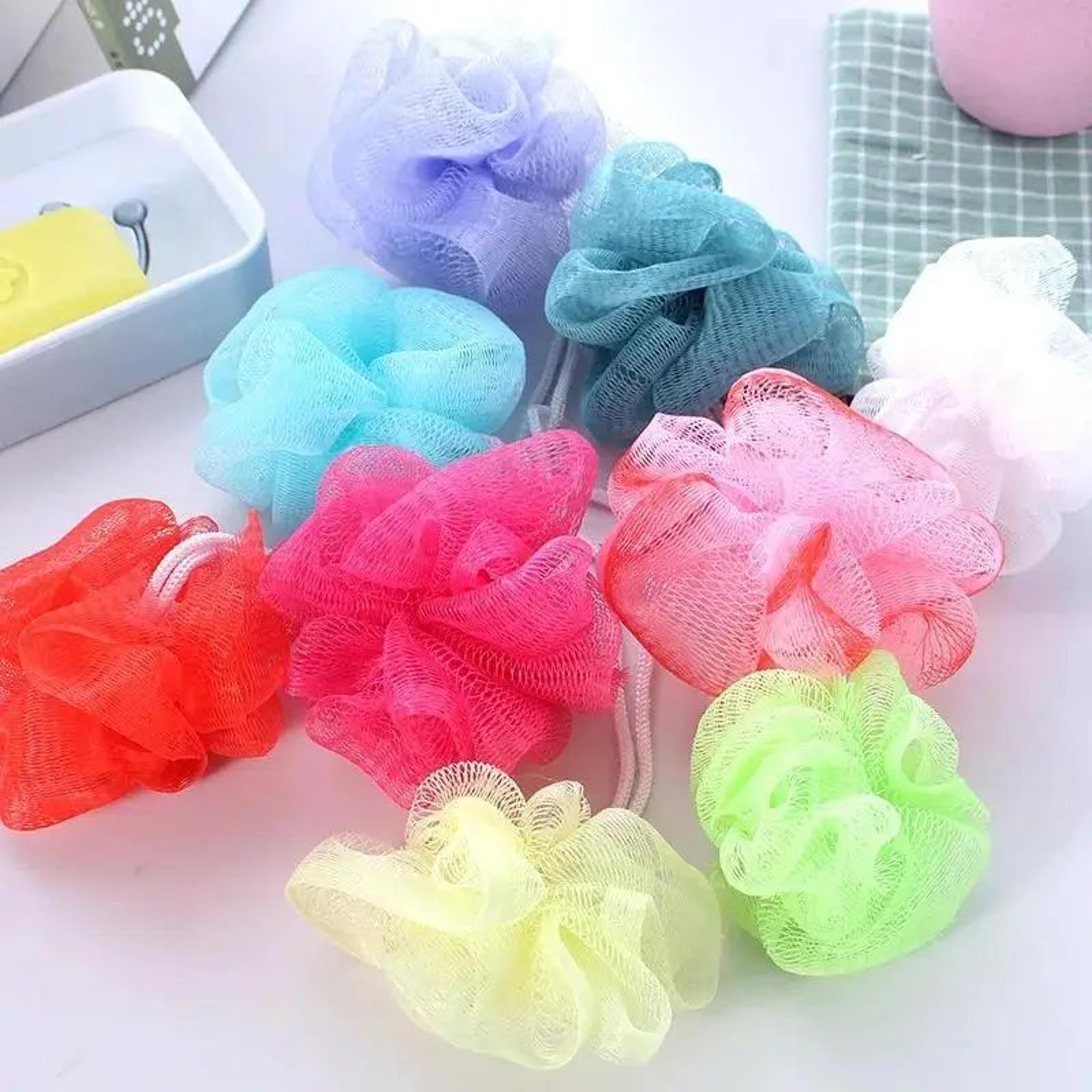 SoftGlow Exfoliating Mesh Loofah Set  10Piece Colorful Bath Sponge Body Wash Pouf Pack 2