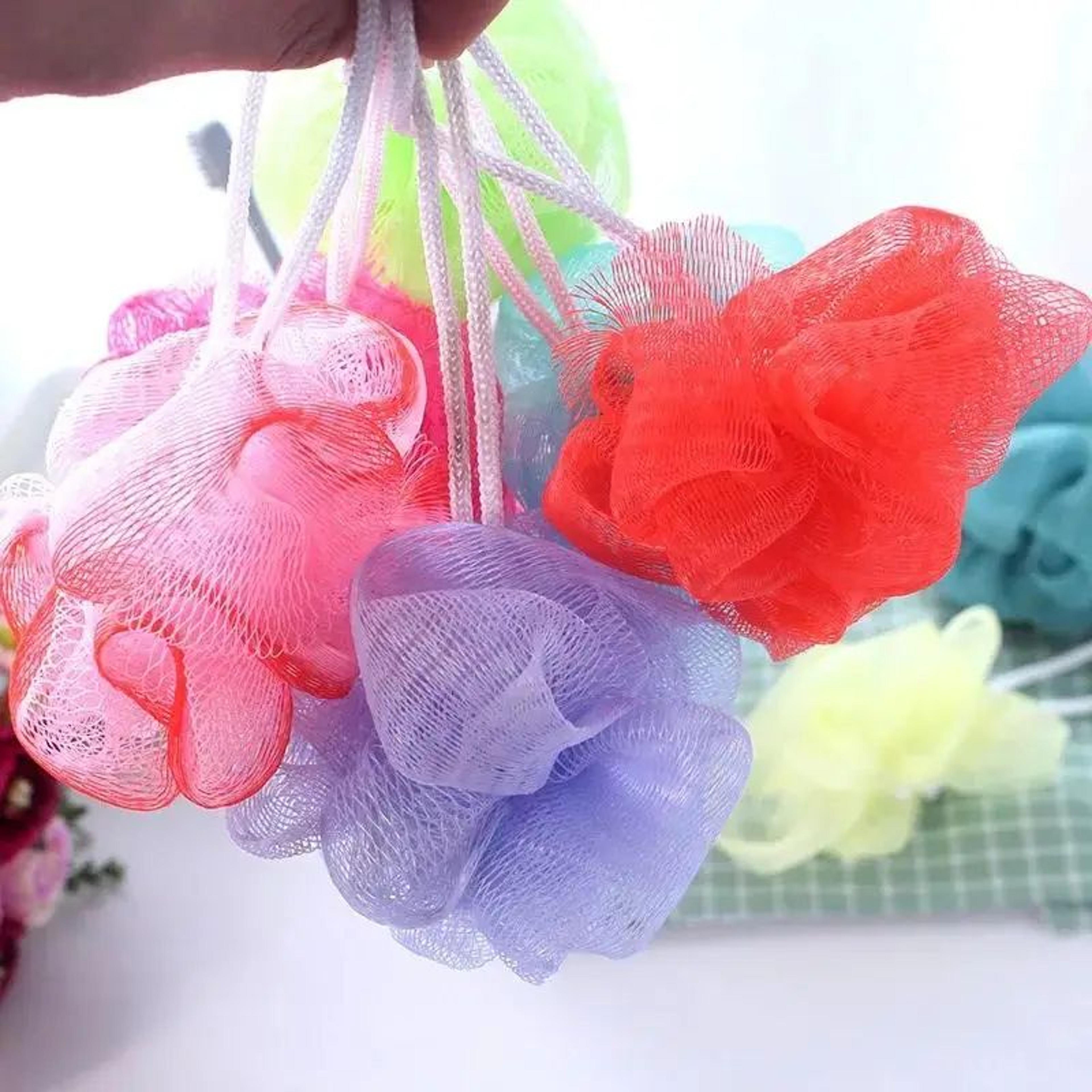 SoftGlow Exfoliating Mesh Loofah Set  10Piece Colorful Bath Sponge Body Wash Pouf Pack 3