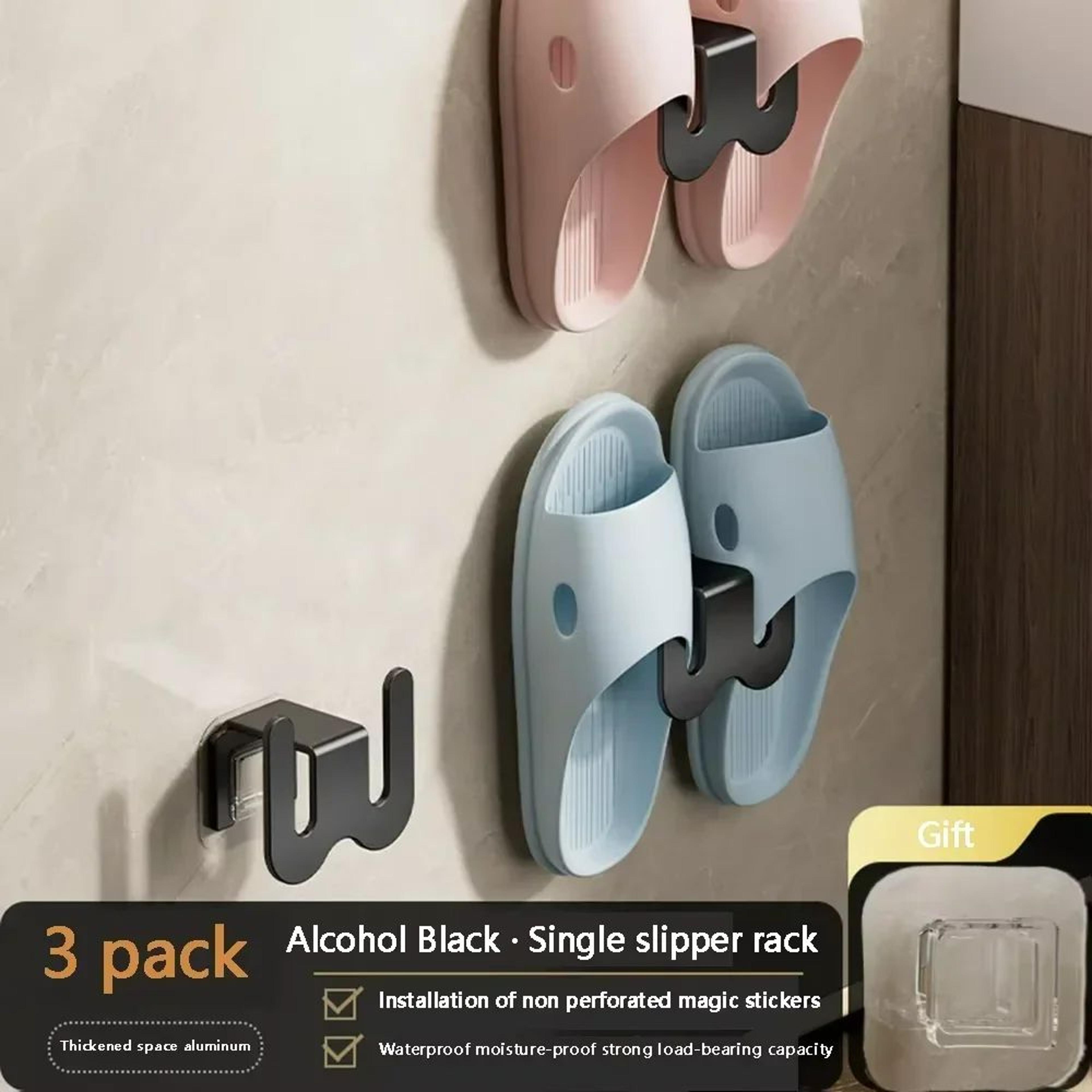 Wall Mounted Shoe Storage Rack With Drainage  SpaceSaving Bathroom Slipper Holder 9