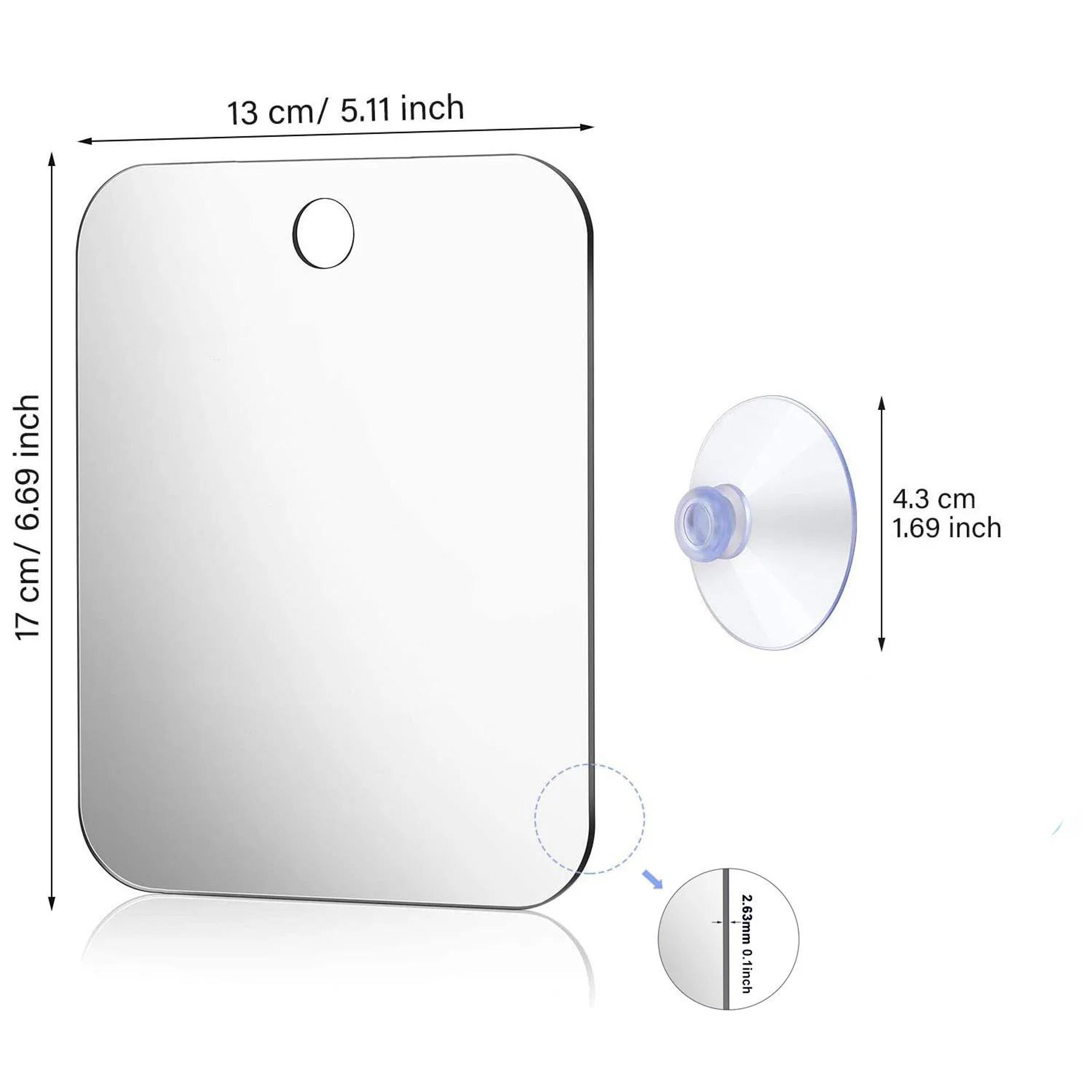FogFree Shower Shaving Mirror  WallMounted Acrylic Bathroom Mirror For Shower  Travel 7