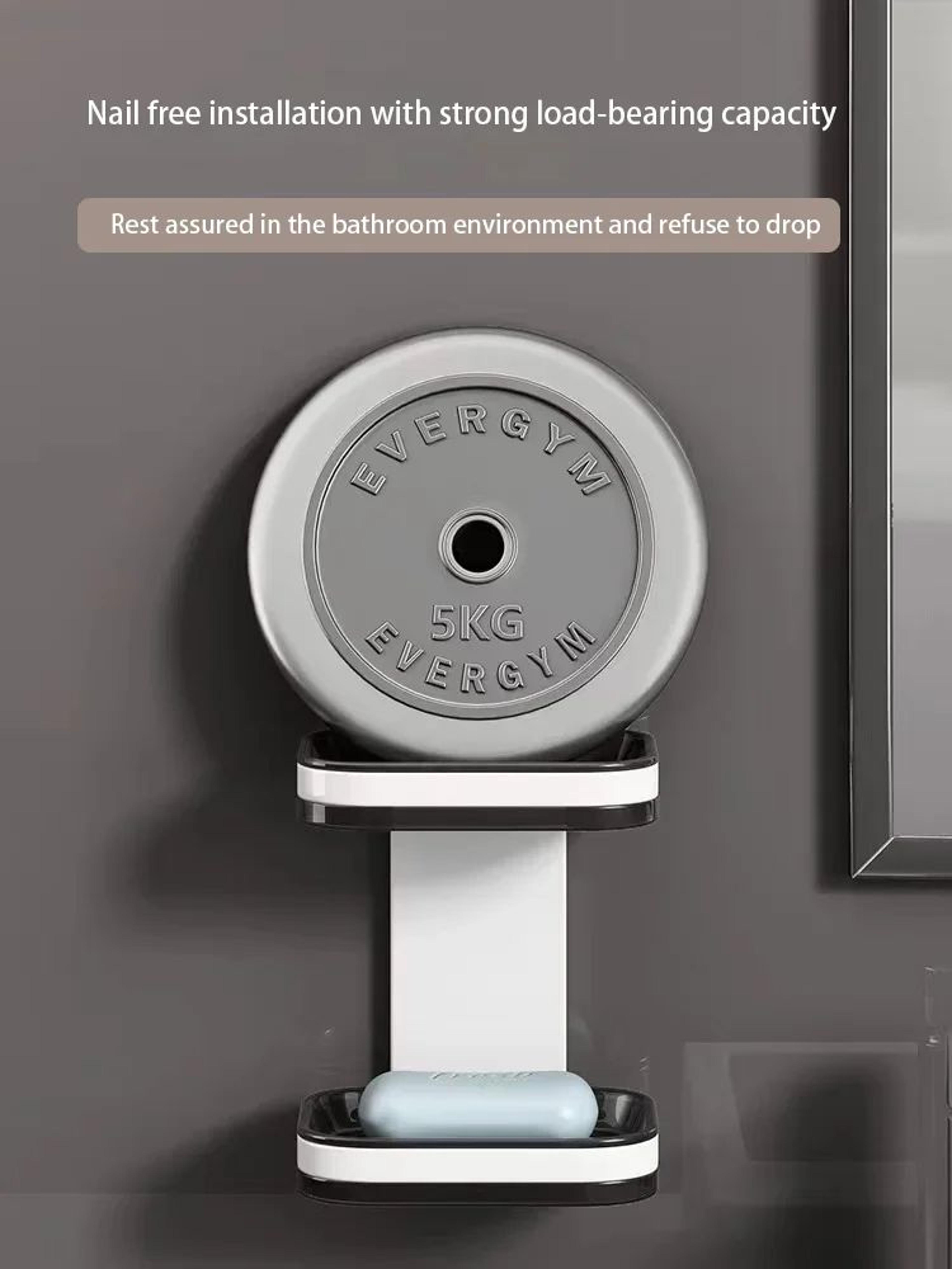 NoDrill Double Layer Bathroom Storage Rack With Drainage  Wall Mounted Soap Holder  Organizer 5