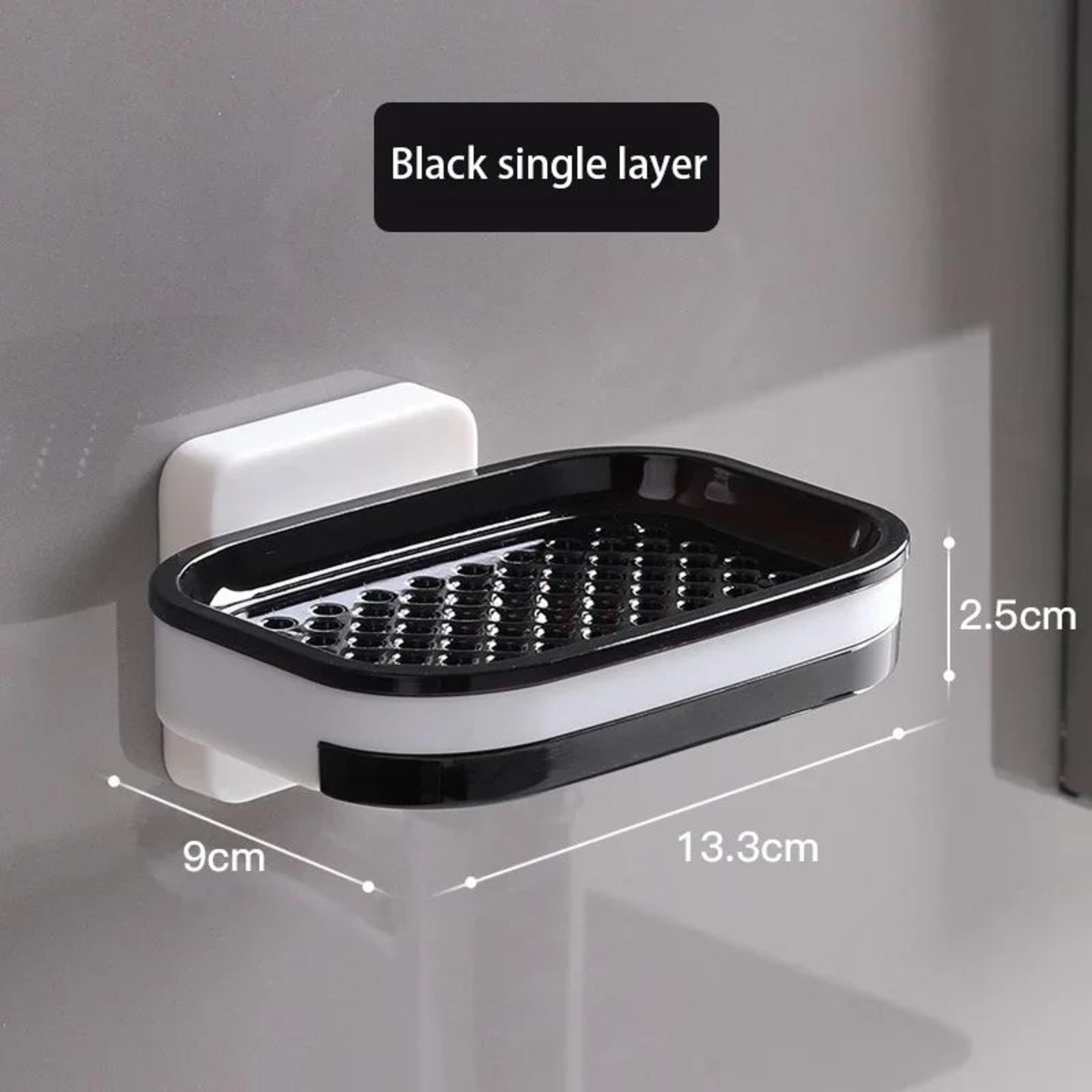NoDrill Double Layer Bathroom Storage Rack With Drainage  Wall Mounted Soap Holder  Organizer 6