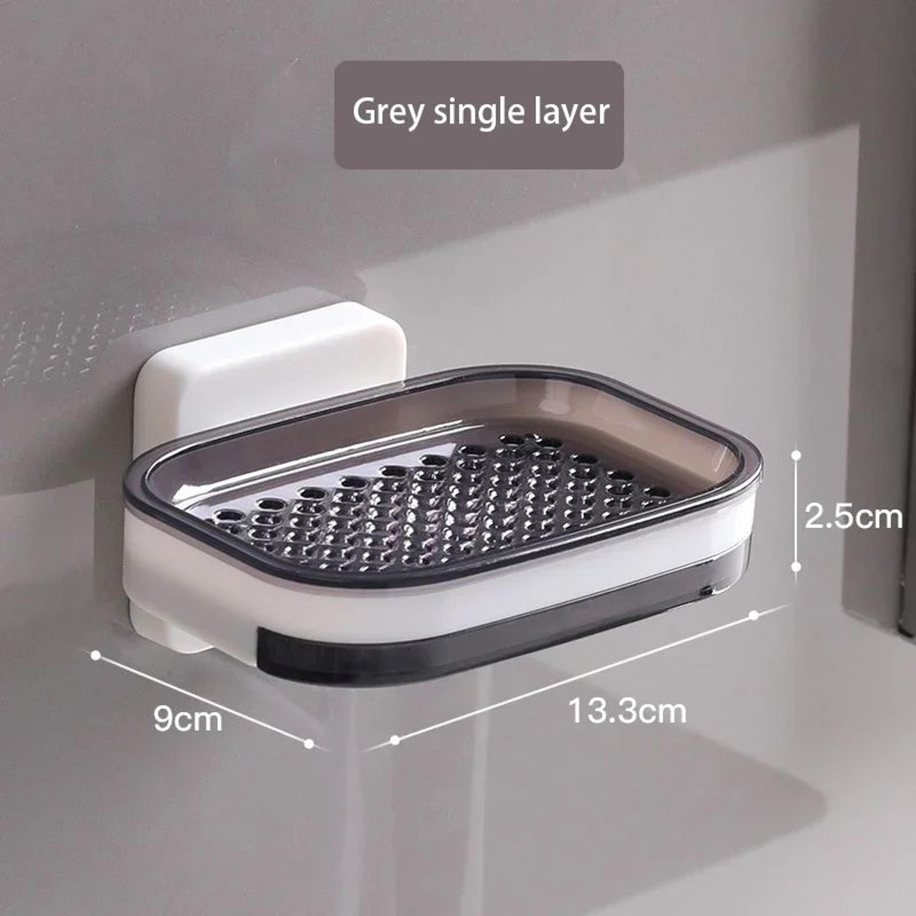 NoDrill Double Layer Bathroom Storage Rack With Drainage  Wall Mounted Soap Holder  Organizer 7