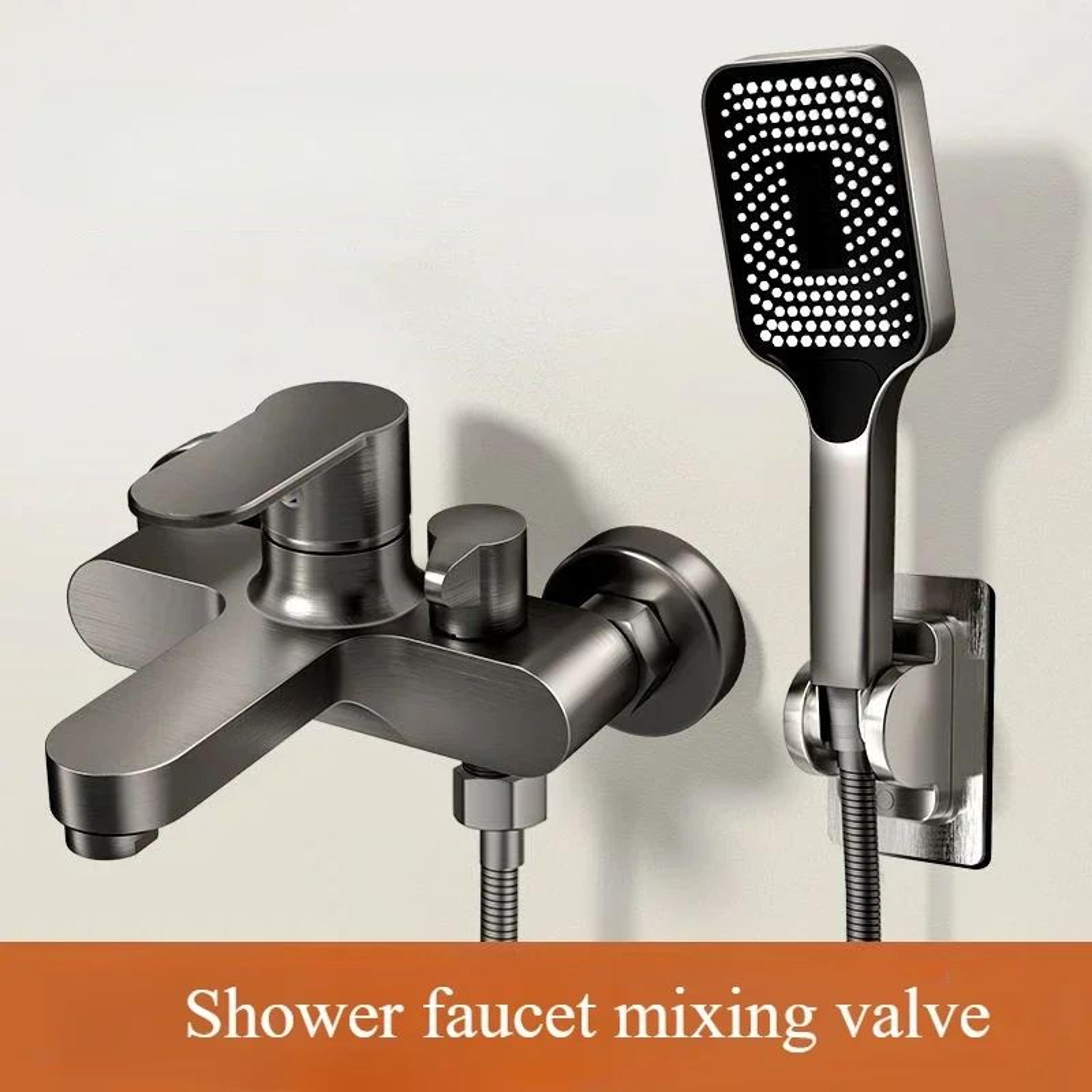 Luxury Thermostatic Shower System With 3Way Diverter  Bathtub Mixer 3