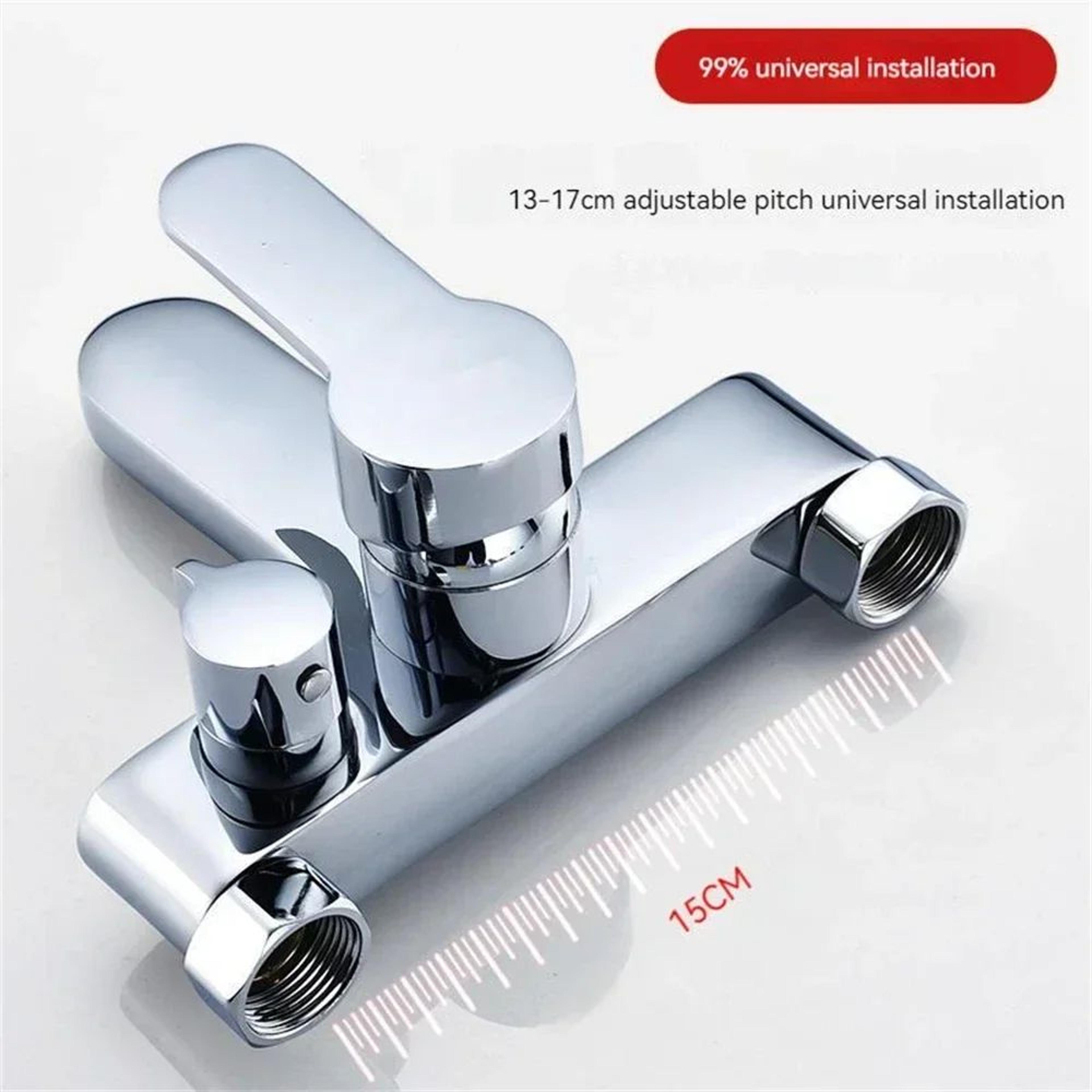Luxury Thermostatic Shower System With 3Way Diverter  Bathtub Mixer 4