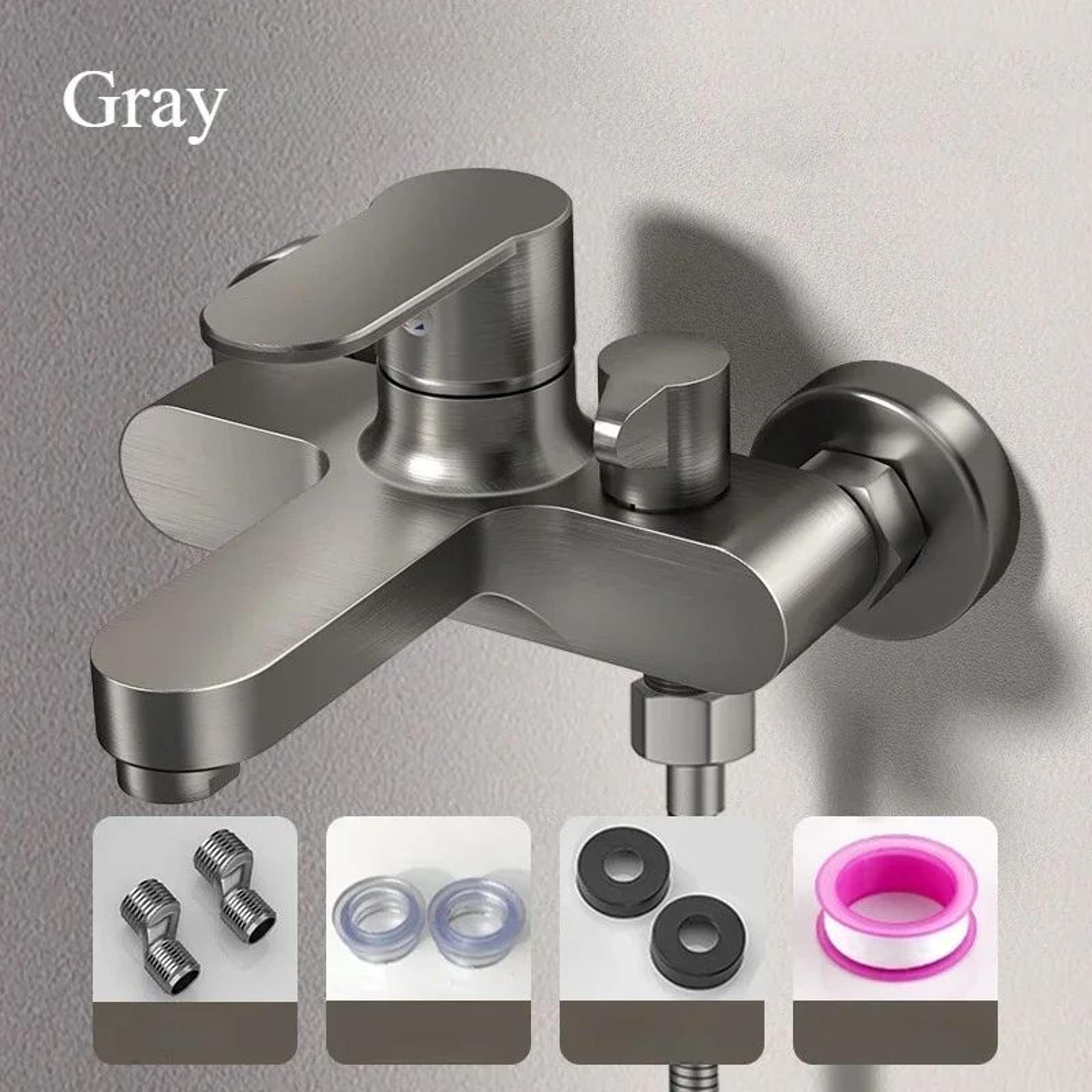 Luxury Thermostatic Shower System With 3Way Diverter  Bathtub Mixer 6