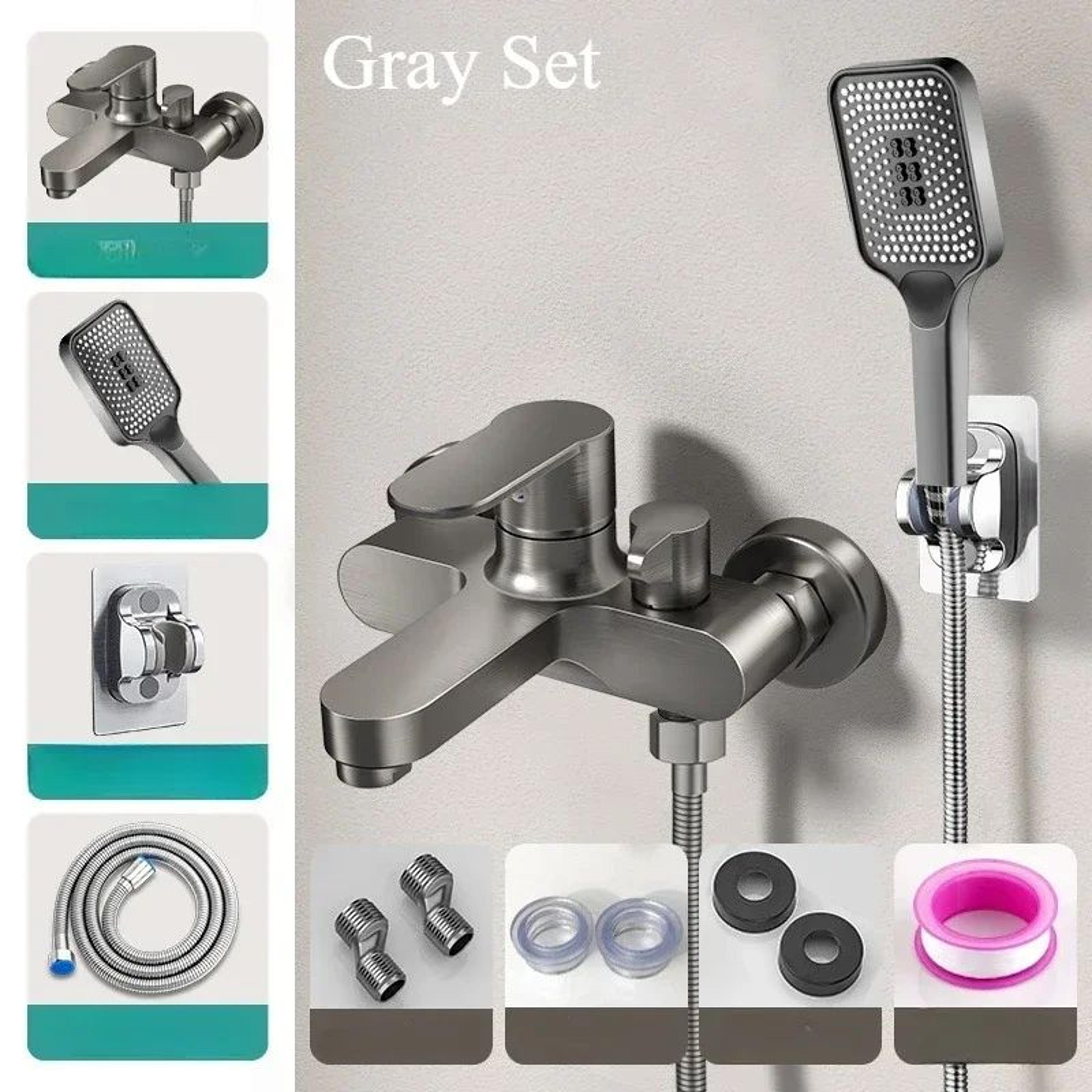 Luxury Thermostatic Shower System With 3Way Diverter  Bathtub Mixer 7