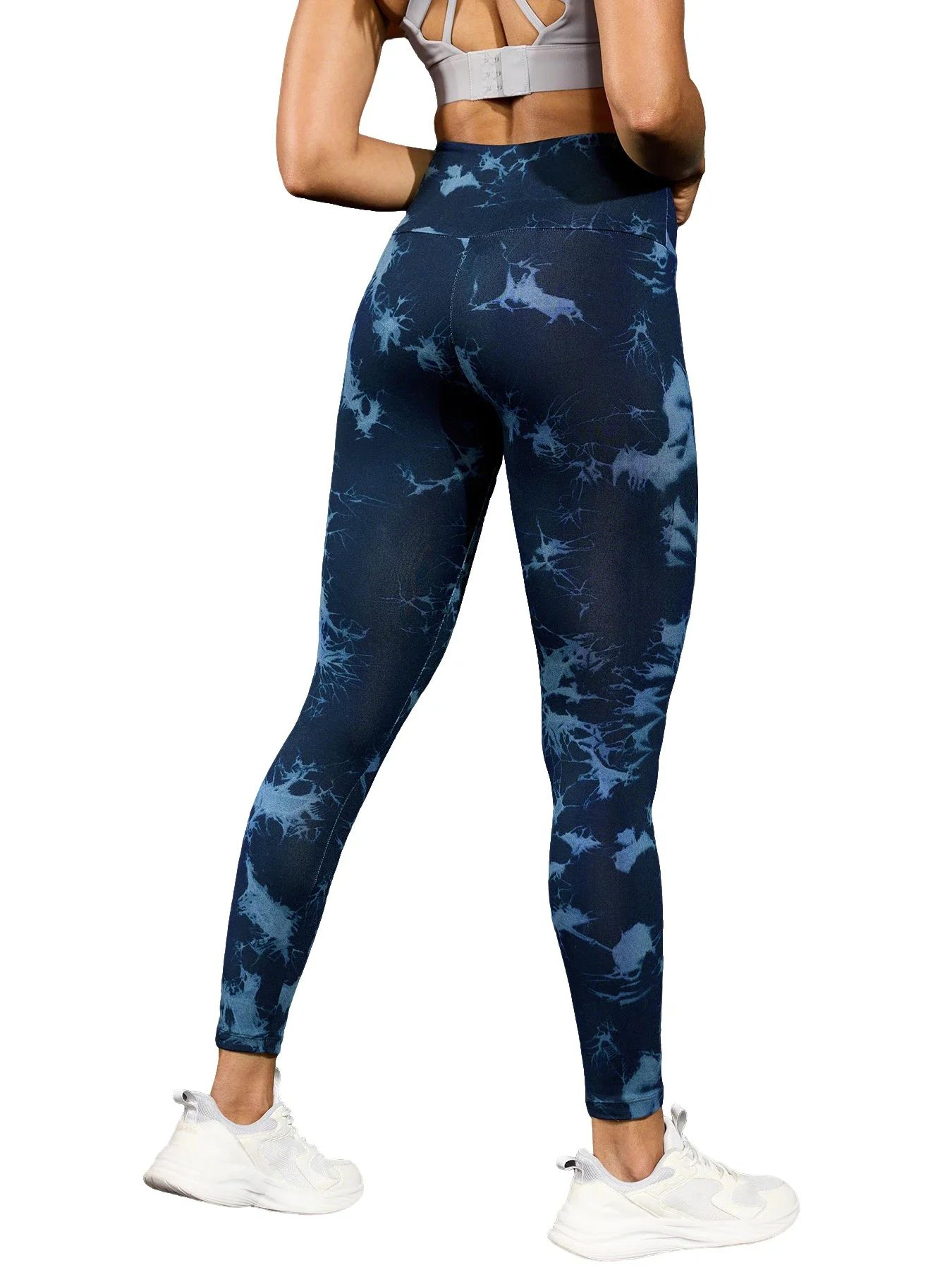 Super Soft High Waisted Tie Dye Leggings  Seamless Push Up Yoga Pants For Women 9