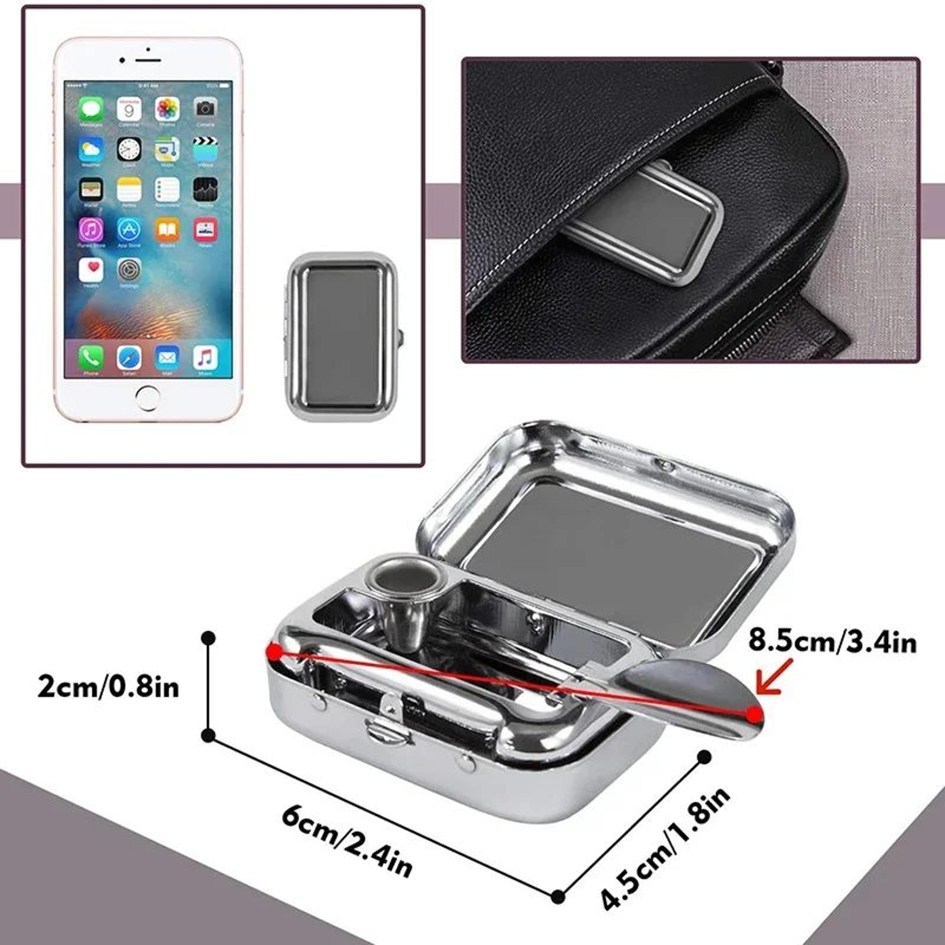 Portable Mini Metal Car Ashtray With Lid  Smokeless Pocket  Desktop Ashtray For Travel 5