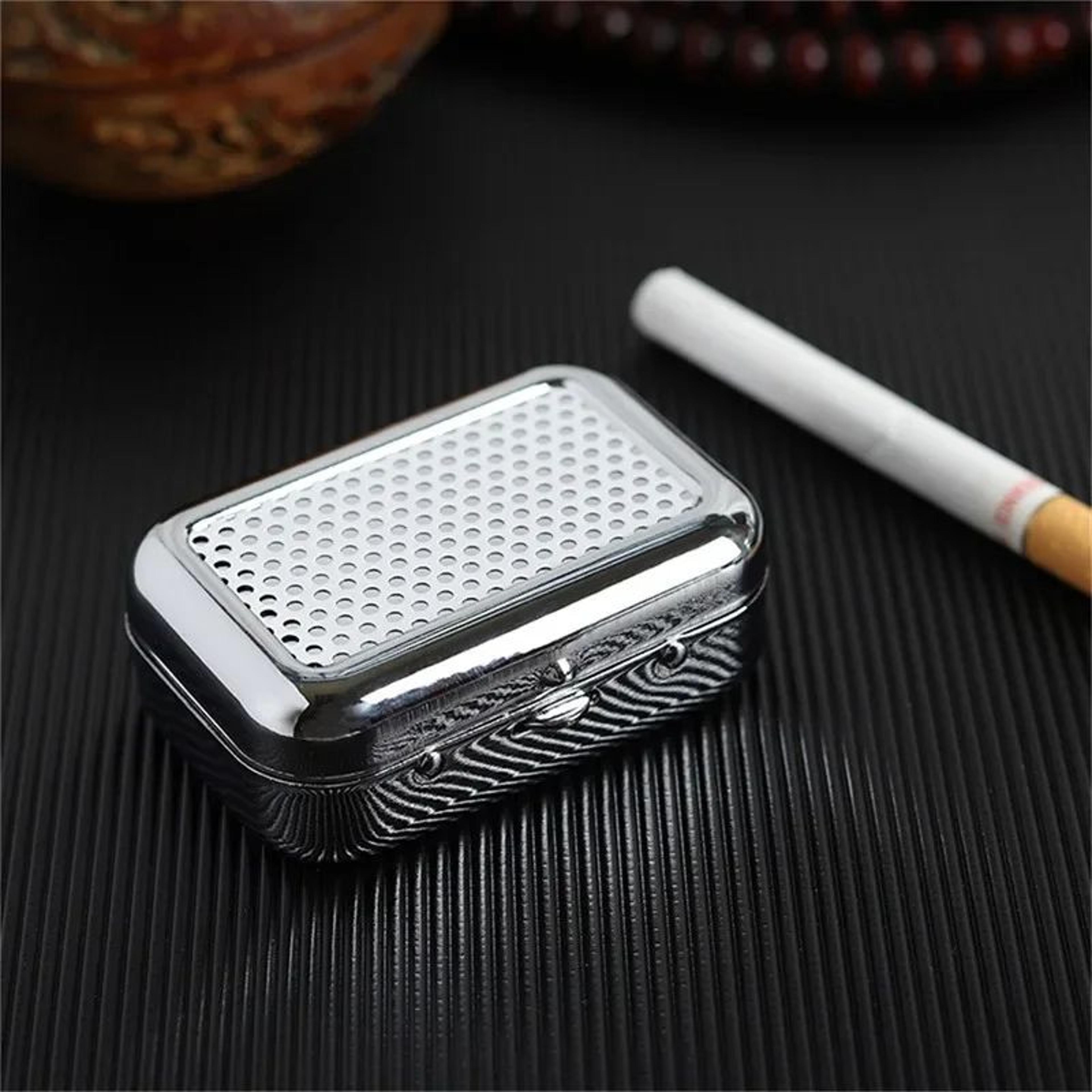 Portable Mini Metal Car Ashtray With Lid  Smokeless Pocket  Desktop Ashtray For Travel 9