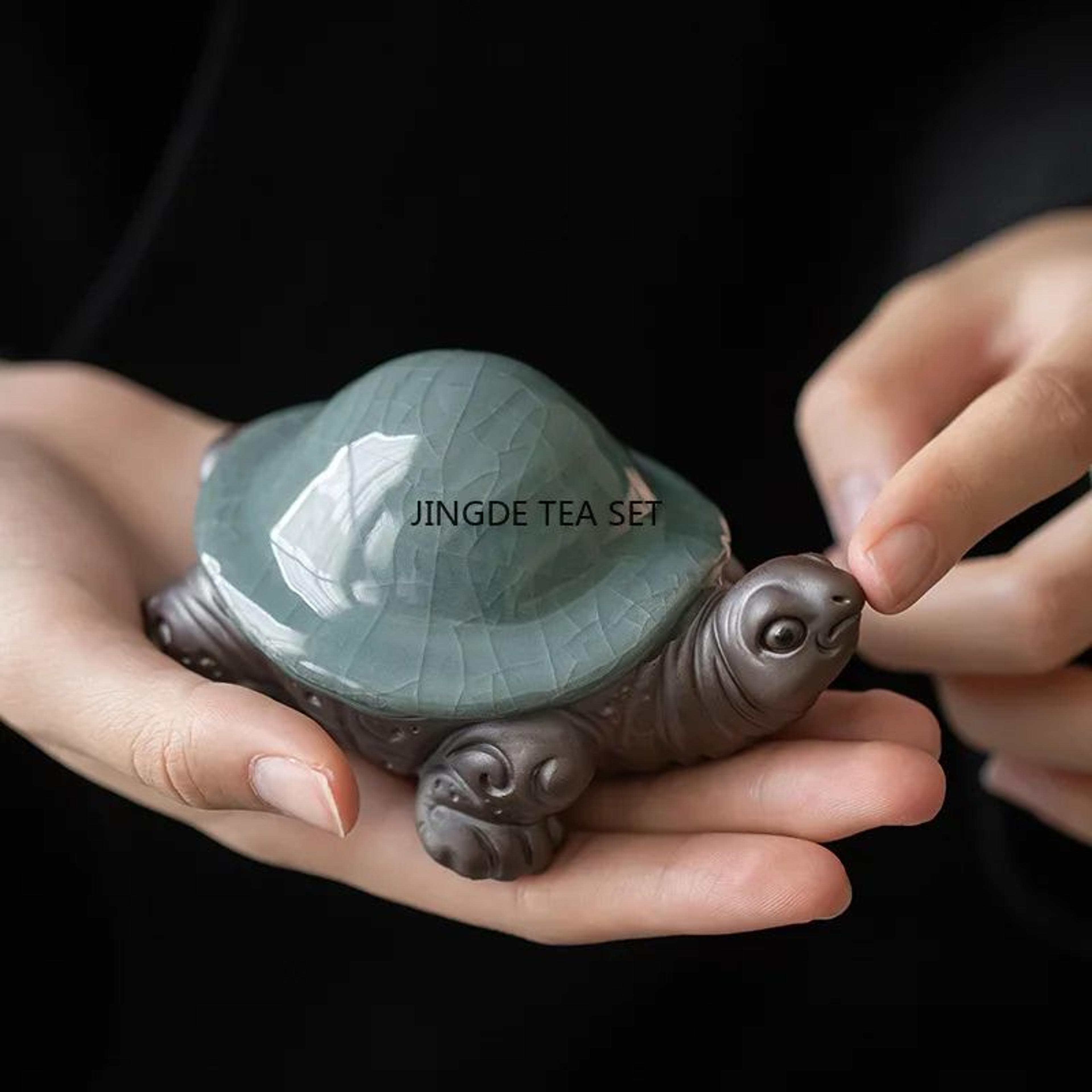 Ceramic Turtle Tea Strainer Tea Pet For Gongfu Kung Fu Tea Tables 4