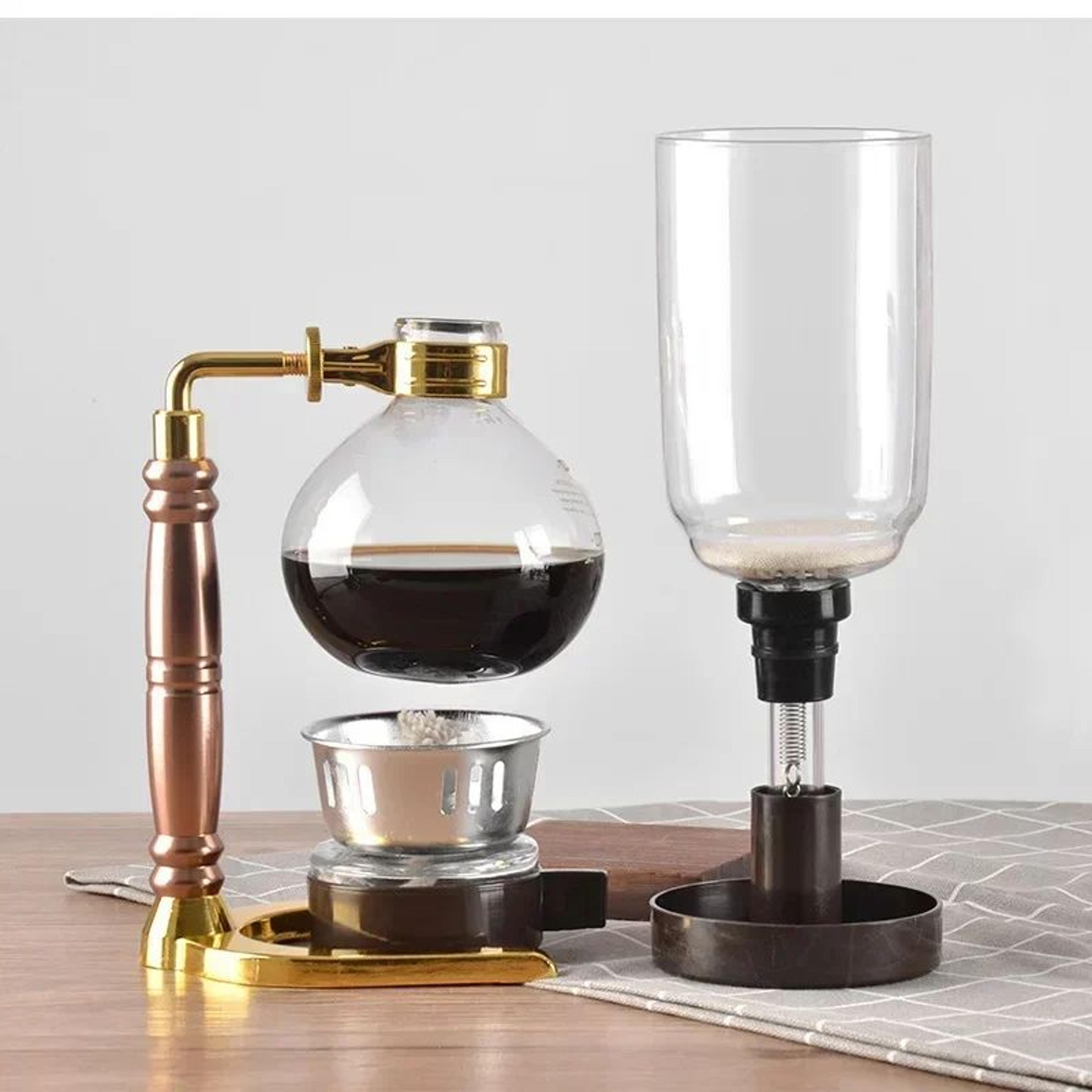 BrewMaster Glass Siphon Coffee Maker  3  5 Cup Vacuum Coffee Maker With Reusable Filter 1