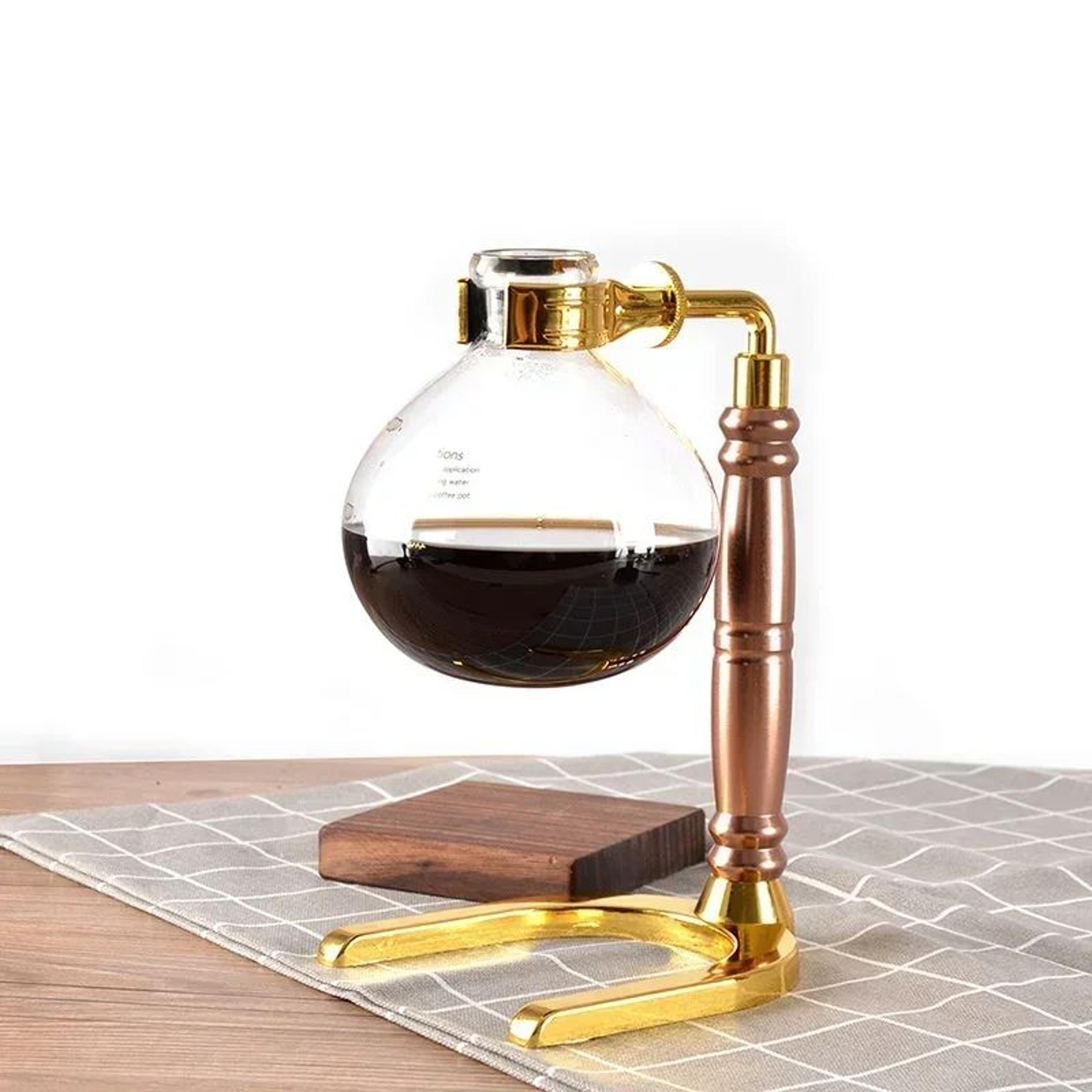 BrewMaster Glass Siphon Coffee Maker  3  5 Cup Vacuum Coffee Maker With Reusable Filter 3