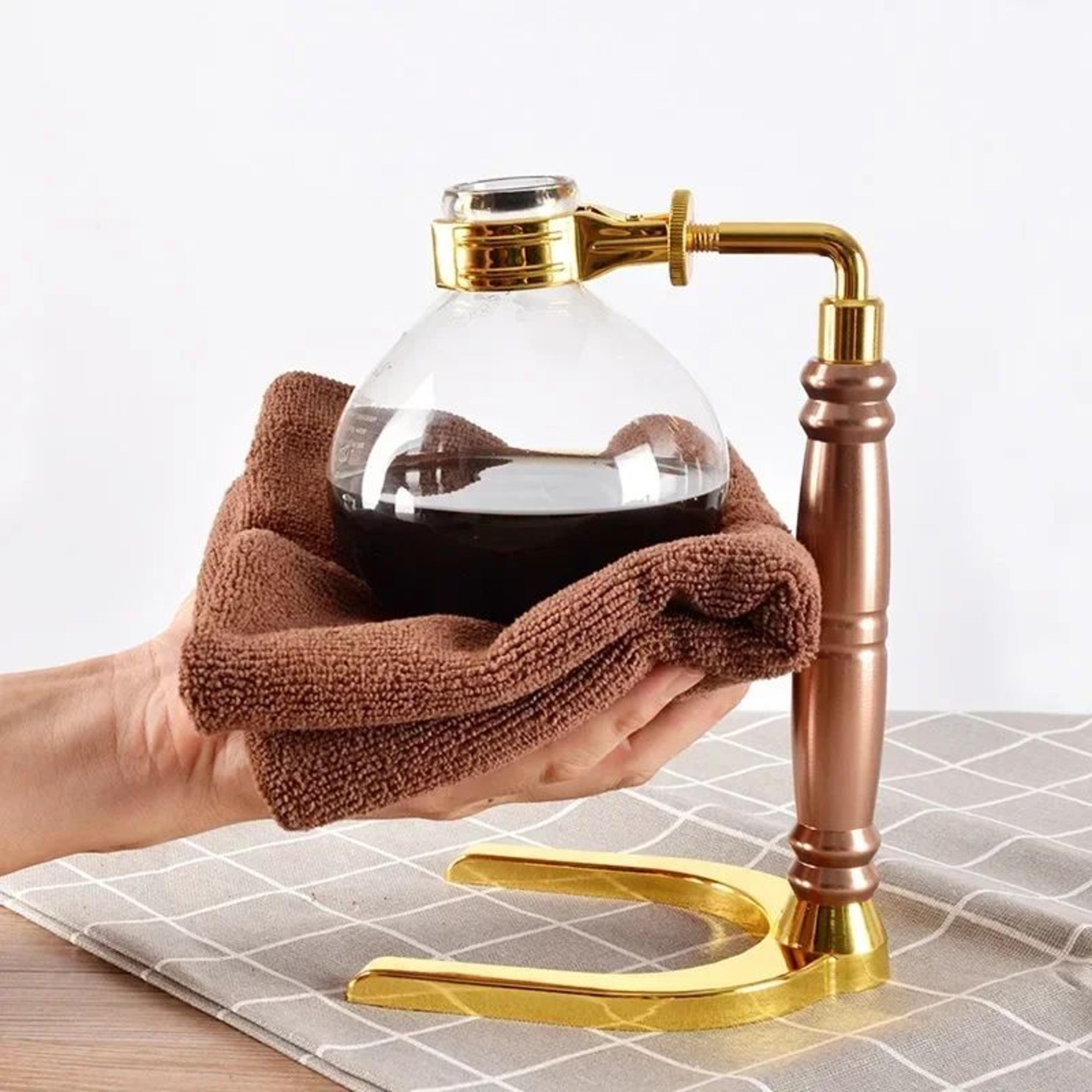 BrewMaster Glass Siphon Coffee Maker  3  5 Cup Vacuum Coffee Maker With Reusable Filter 4