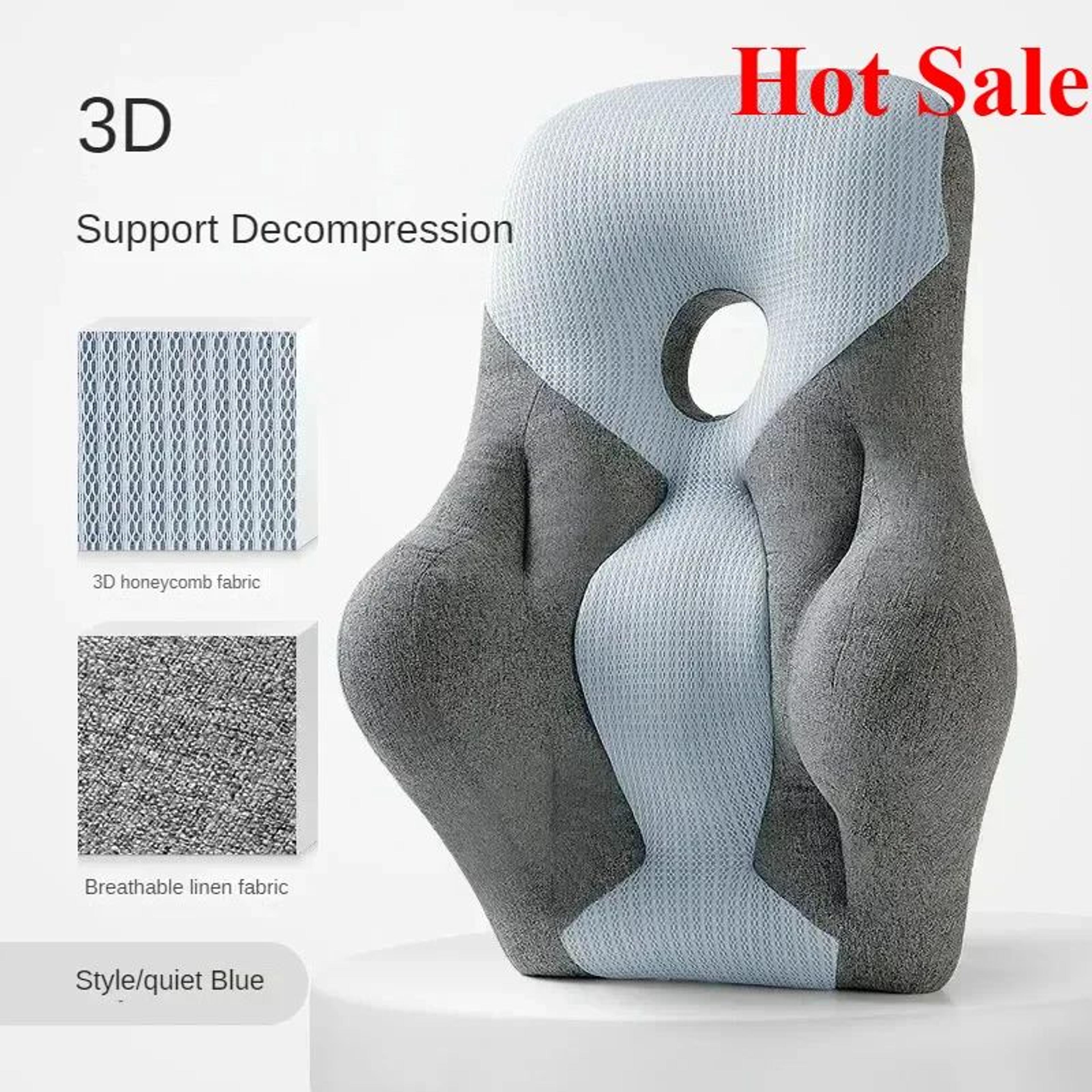 ErgoRelief Pro Lumbar Support Cushion For Office Chair  Car Seat 4
