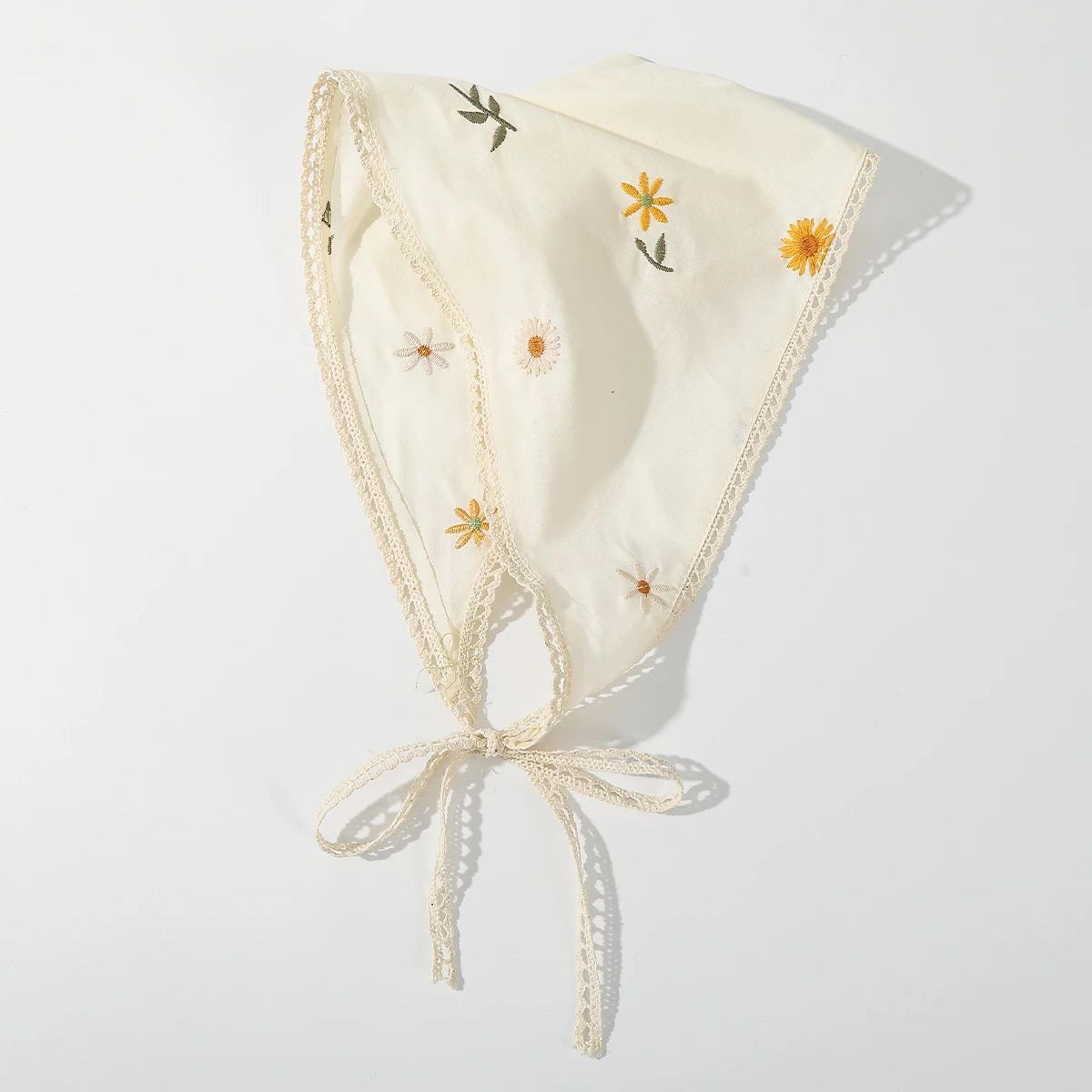 sweetbloom floral triangle hair scarf – vintage floral head scarf & triangle bandana headband for women