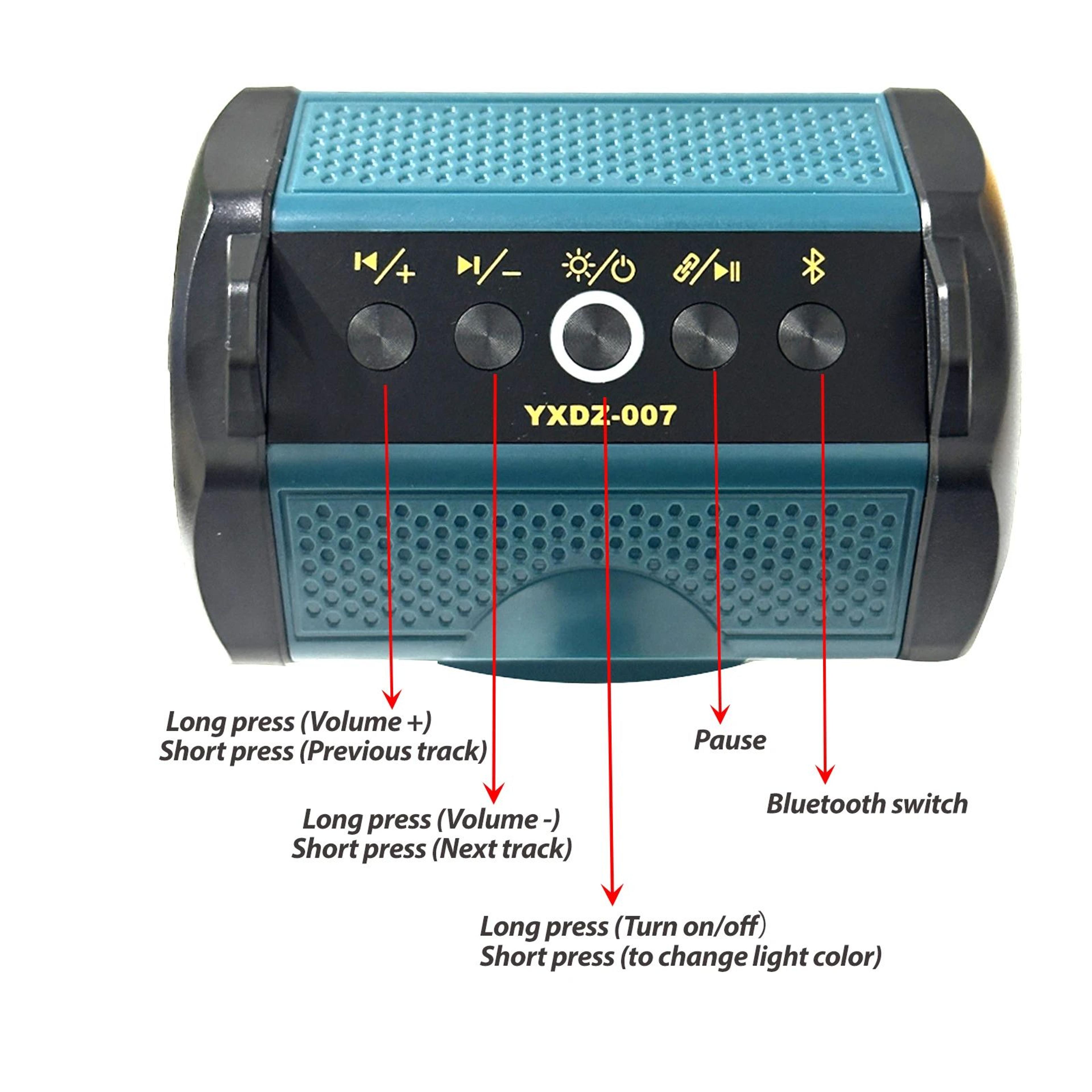 Cordless Tool Battery Bluetooth Speaker With USBC Charging 18V20V For Milwaukee Makita DeWalt  Bosc 3