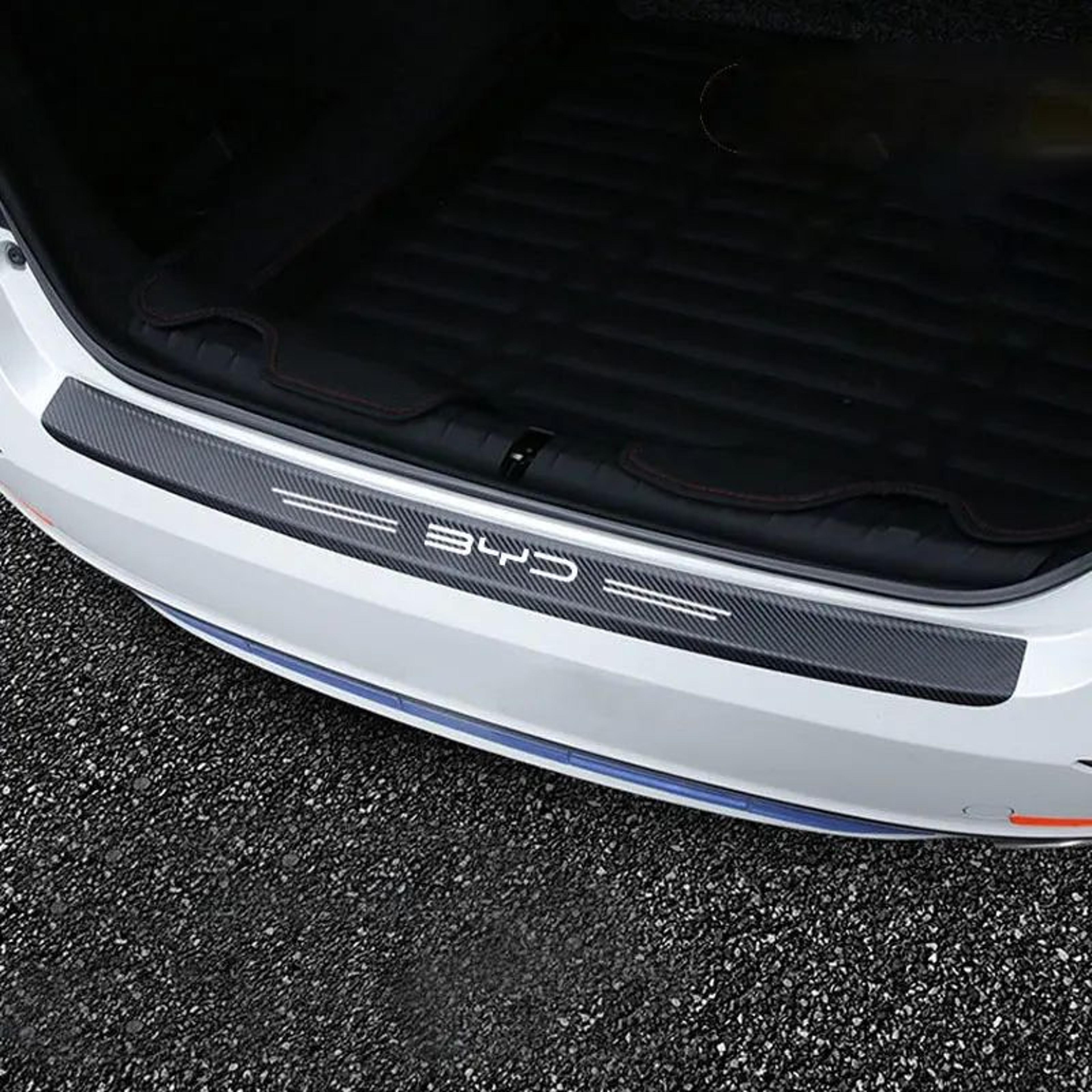 BYD Carbon Fiber Door Sill Protector  Rear Bumper Guard Stickers Car Threshold Protection Strip 4