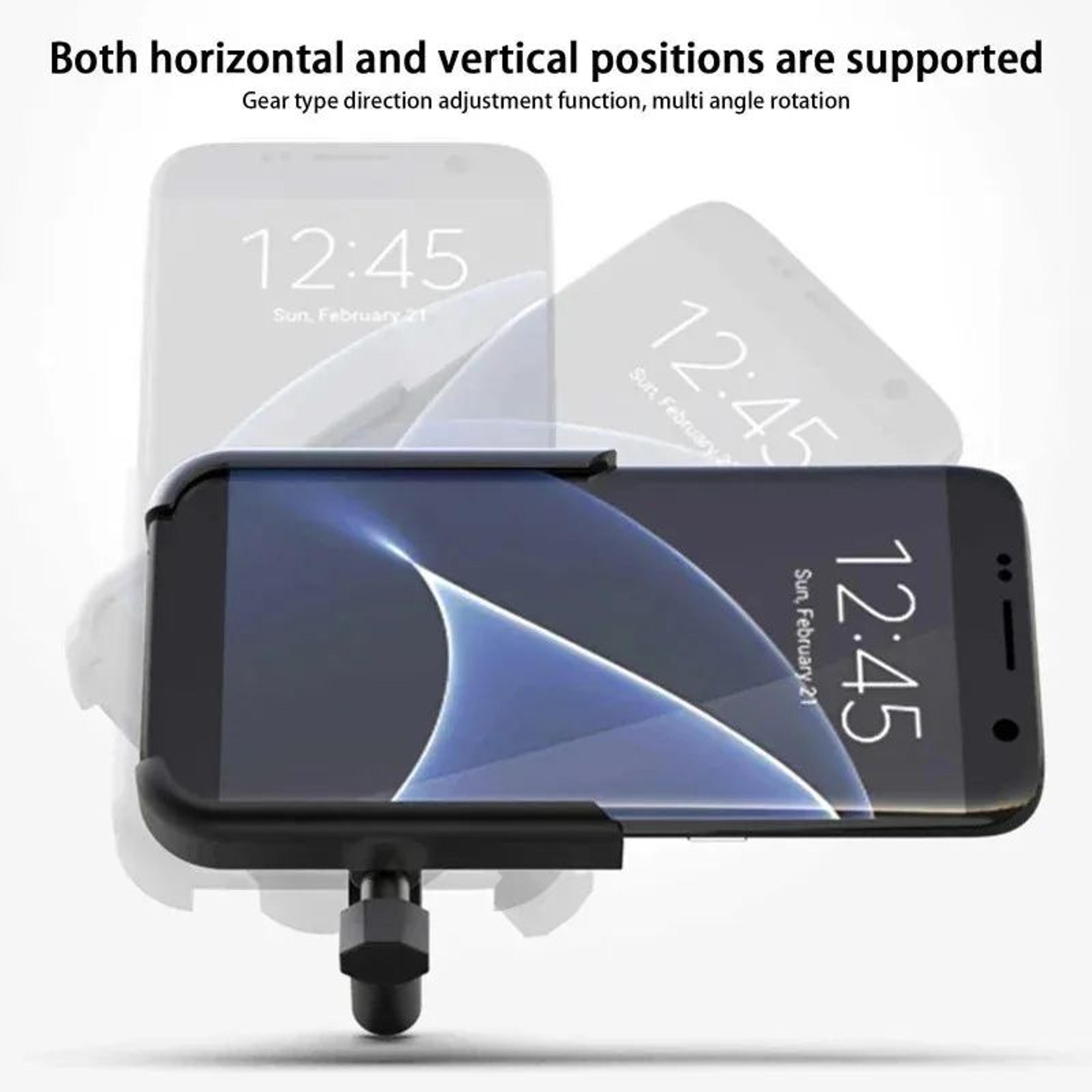 Rearview Mirror Aluminum Phone Holder 360 Rotating Secure Motorcycle Mount 3