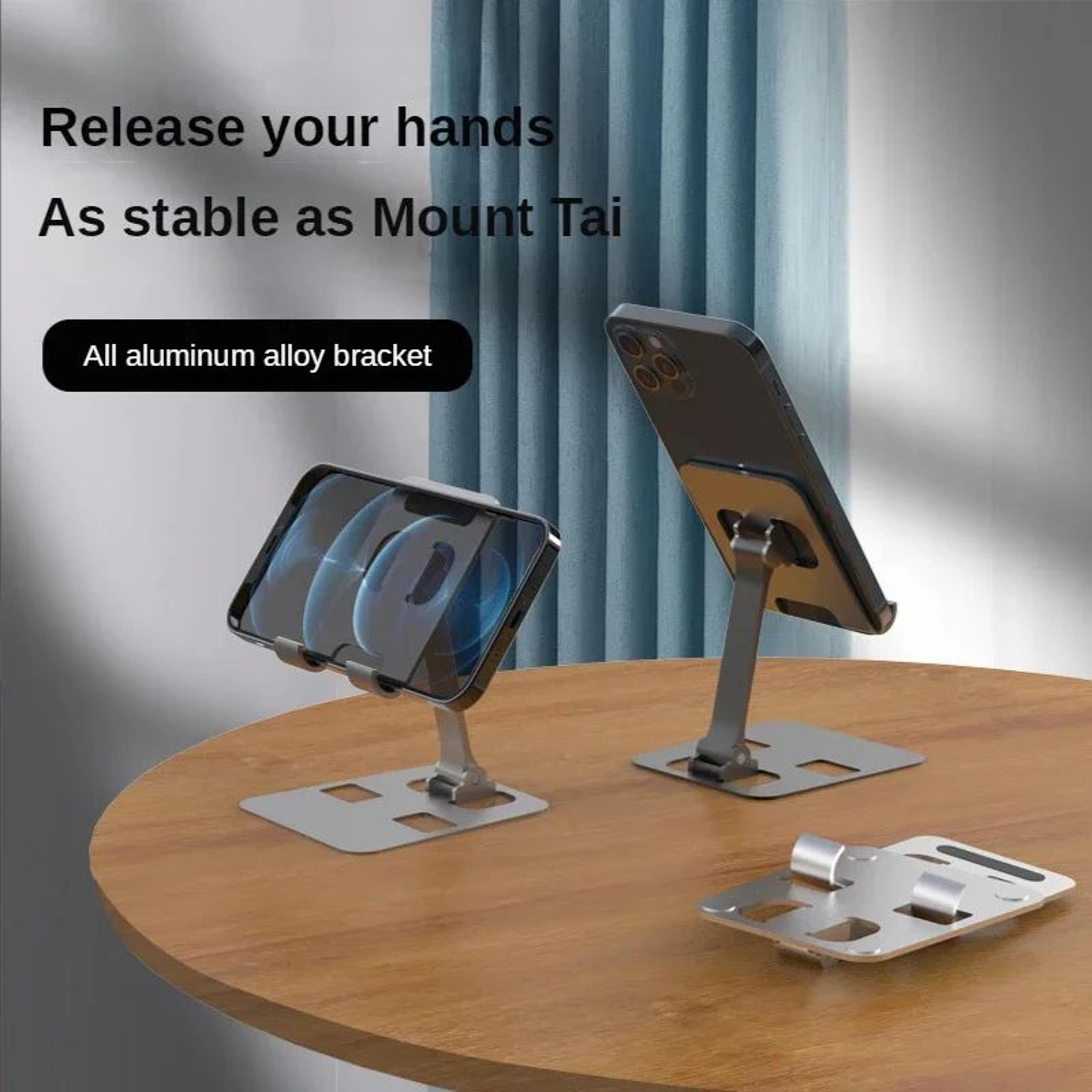 Adjustable Foldable Phone Stand Aluminum Desktop Holder For Smartphones  Tablets 3