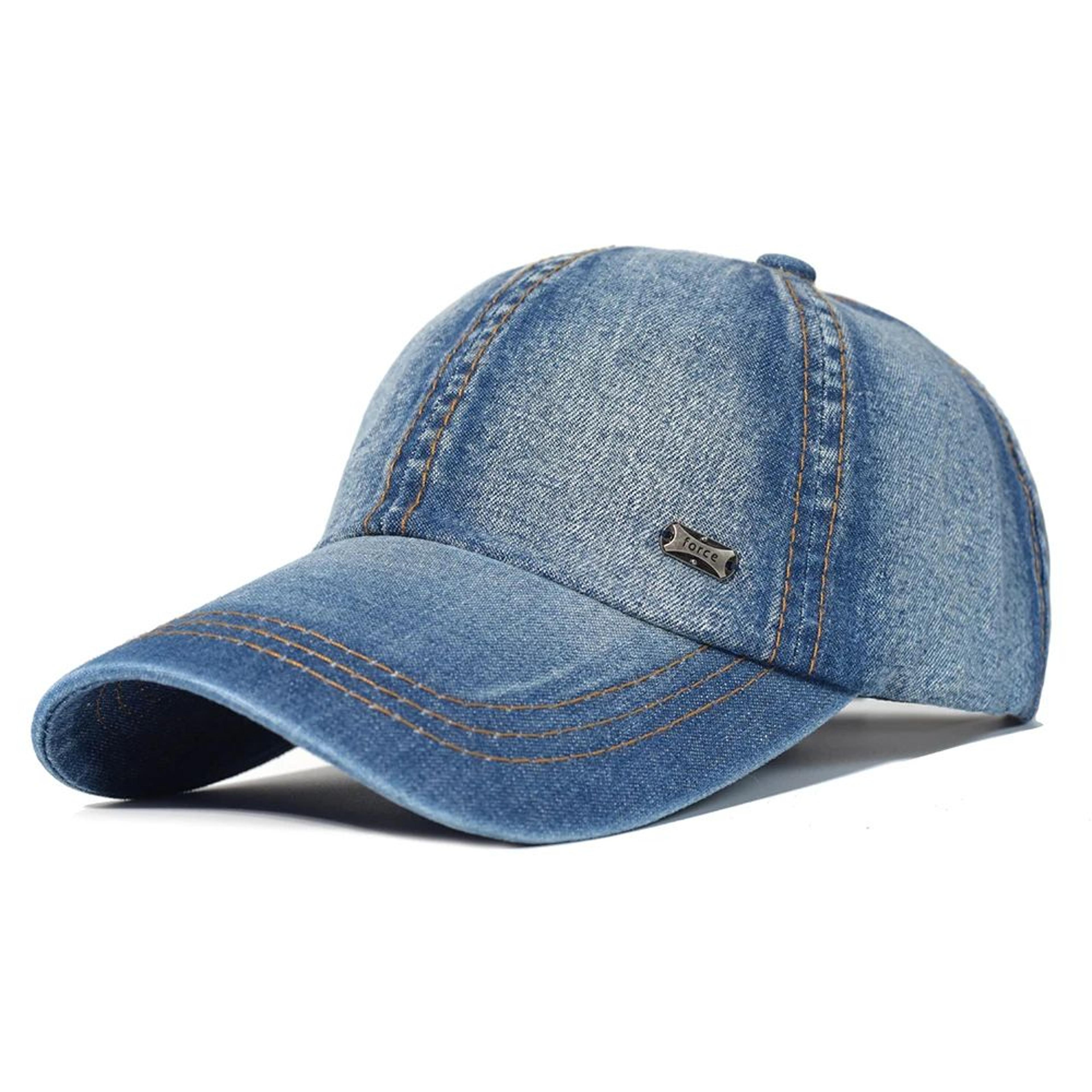 vintage washed baseball cap for men & women adjustable dad hat low profile cotton denim hat
