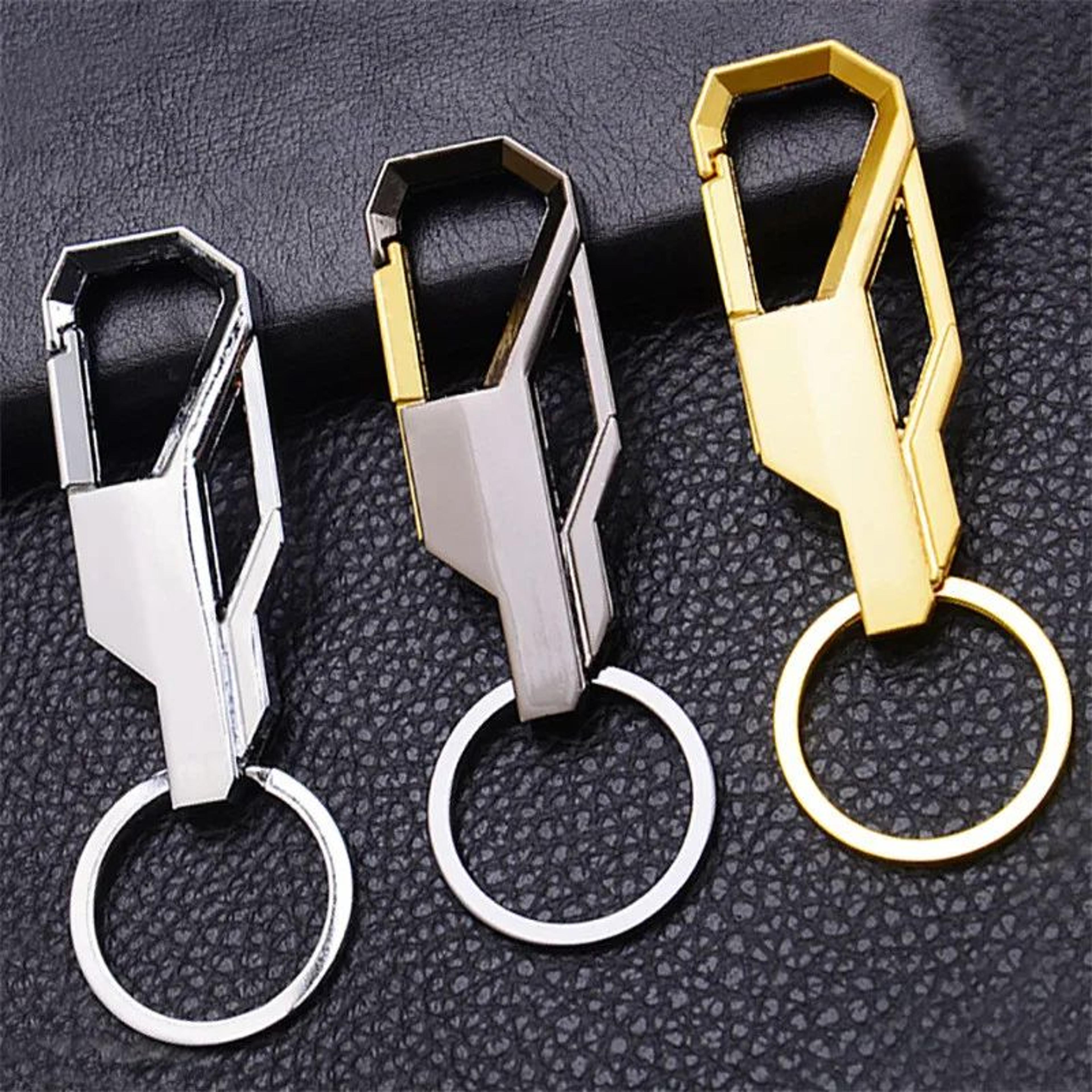 Vintage Punk Metal Keychain  Silver Car Key Ring For Men  Women 1