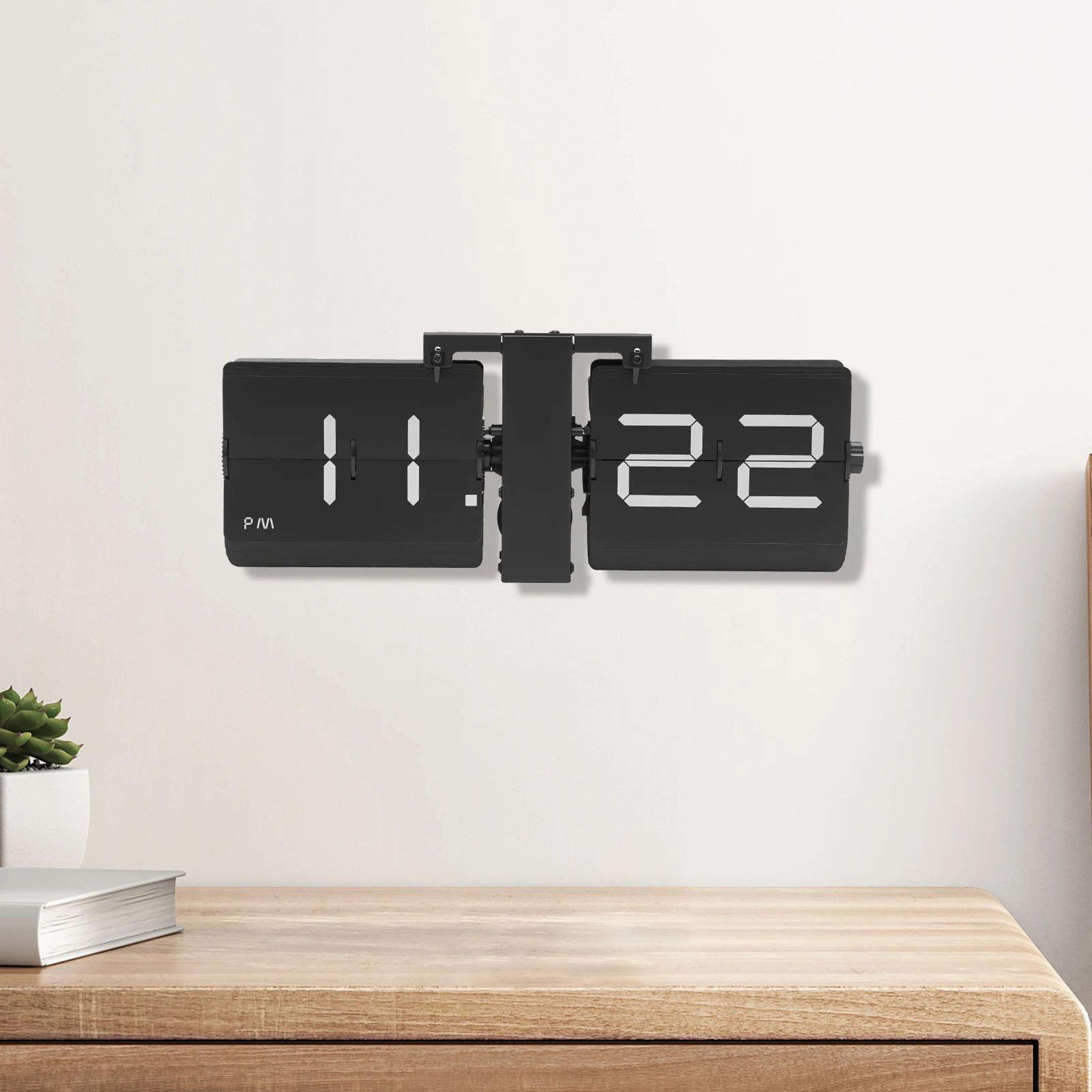 Retro Flip Clock Battery Operated Wall And Tabletop Vintage Desk Clock With Large Digital Display 5