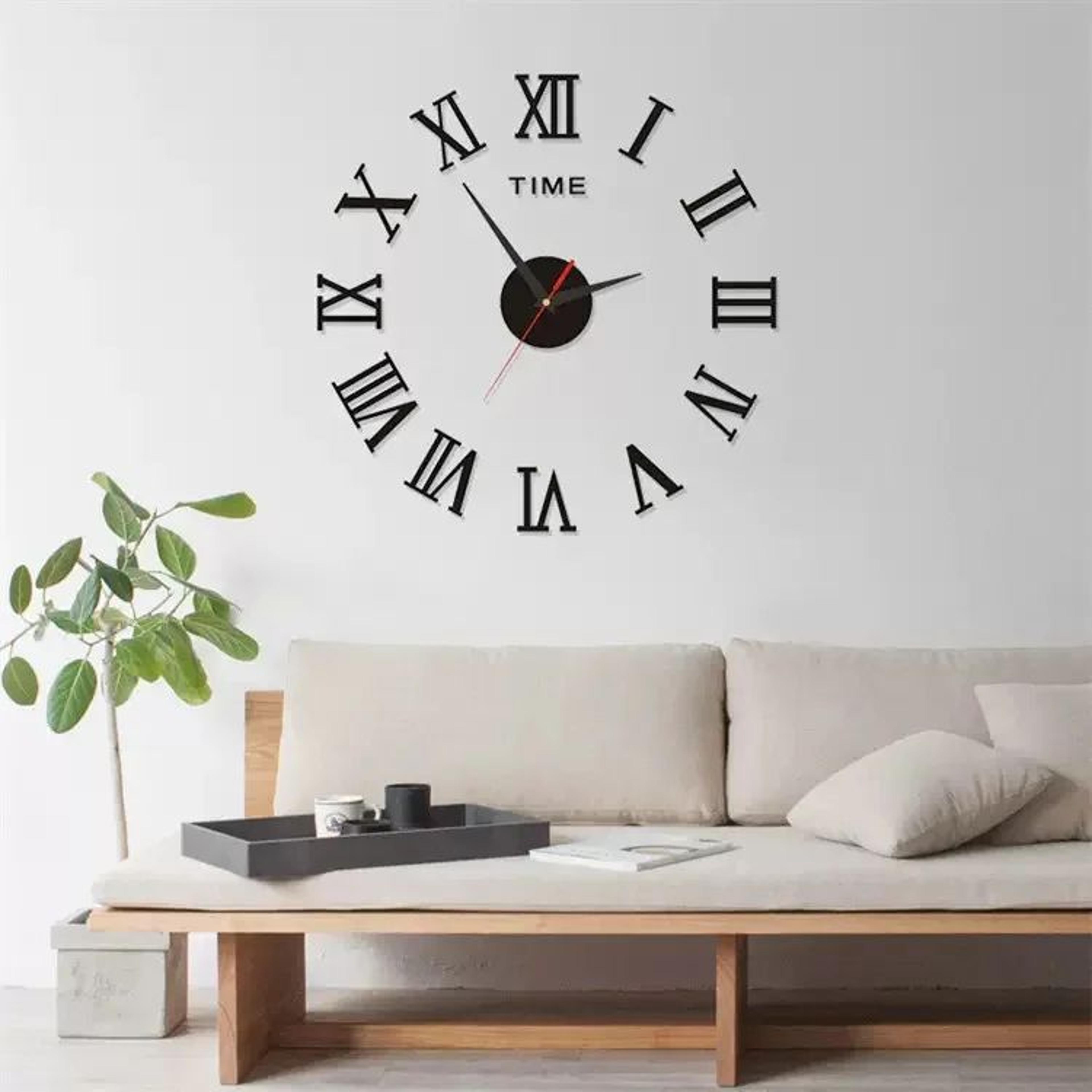 Modern Minimalist Swing Pendulum Wall Clock  Silent Decorative Metal Wall Clock For Living Room  Of 6