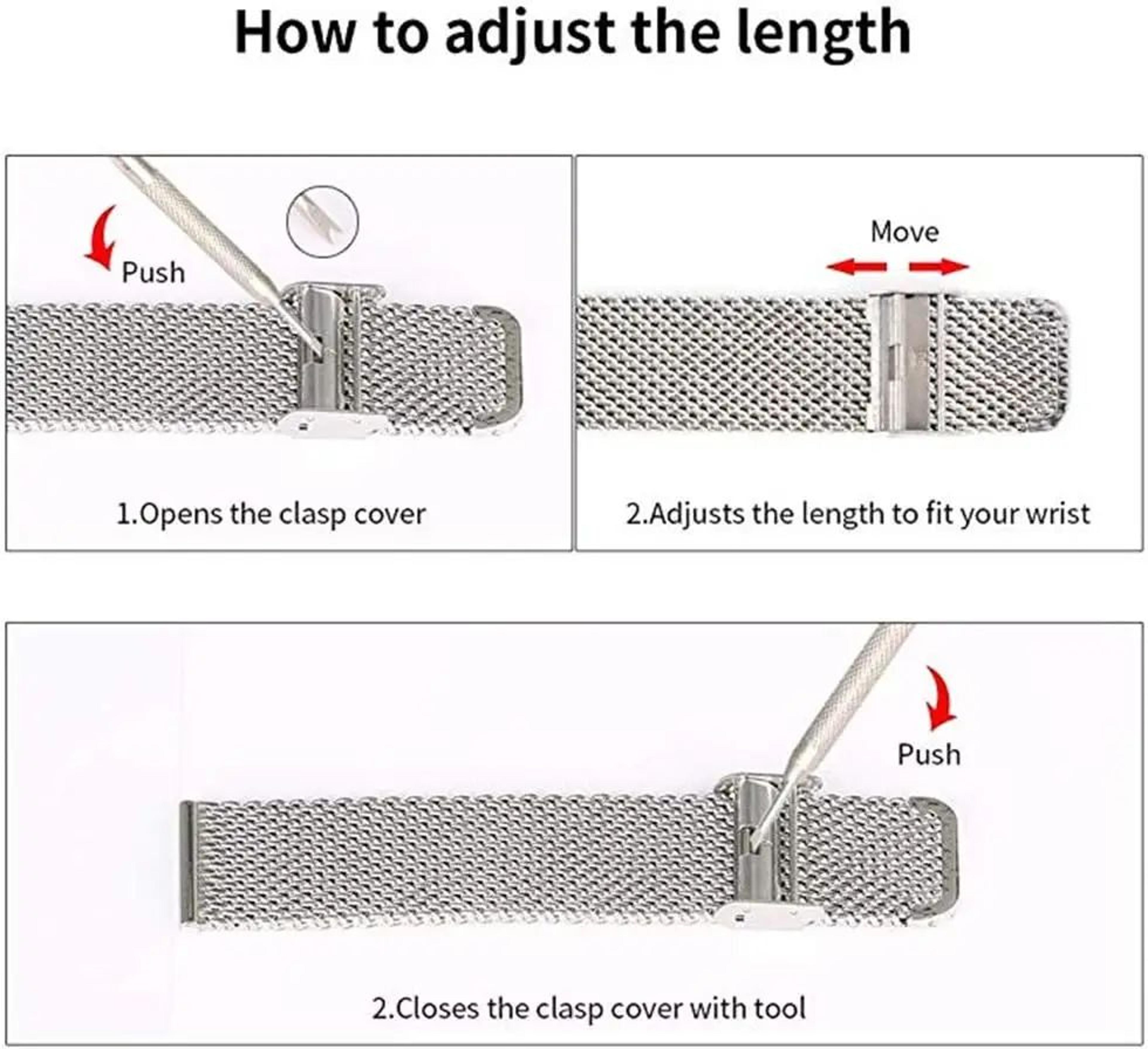 Universal Milanese Watch Band  Stainless Steel Mesh Watch Strap With Quick Release 1422mm 4