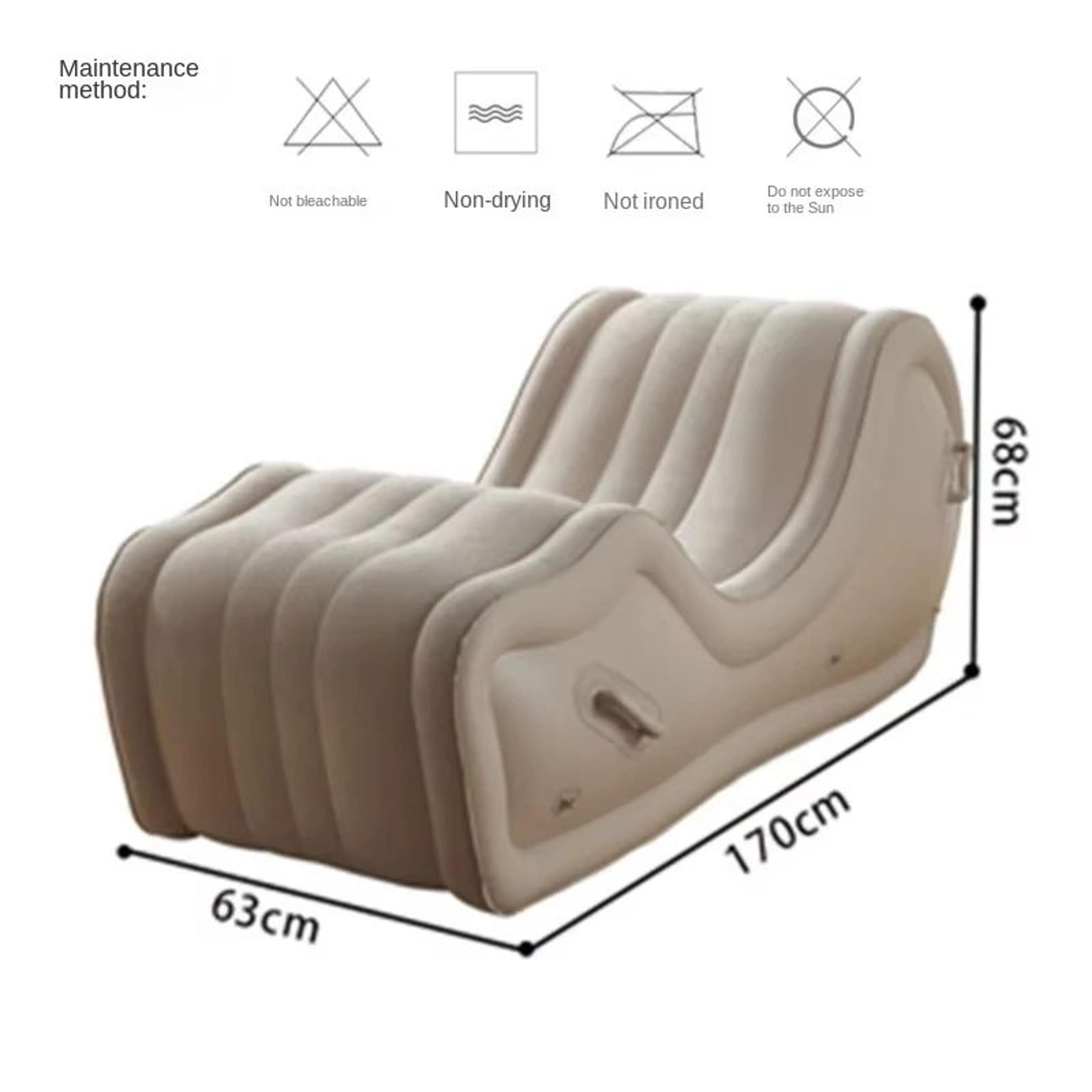 Portable Inflatable Sofa Chair  Outdoor Air Lounger For Camping Beach  Travel 4